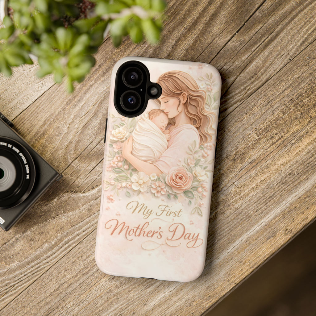 My First Mother's Day Floral Phone Case — Mom & Baby Protective Case