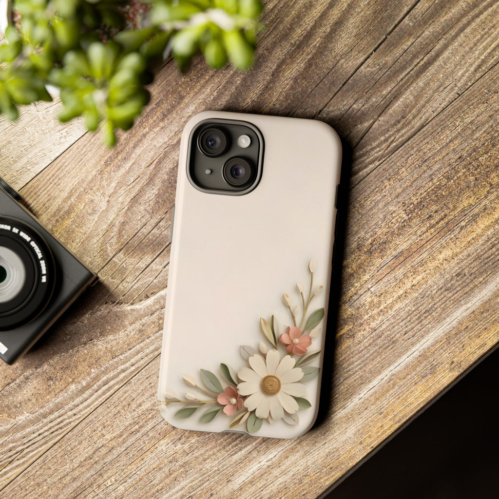 Daisy Blossom Tough Phone Case — Floral Protective iPhone Cover