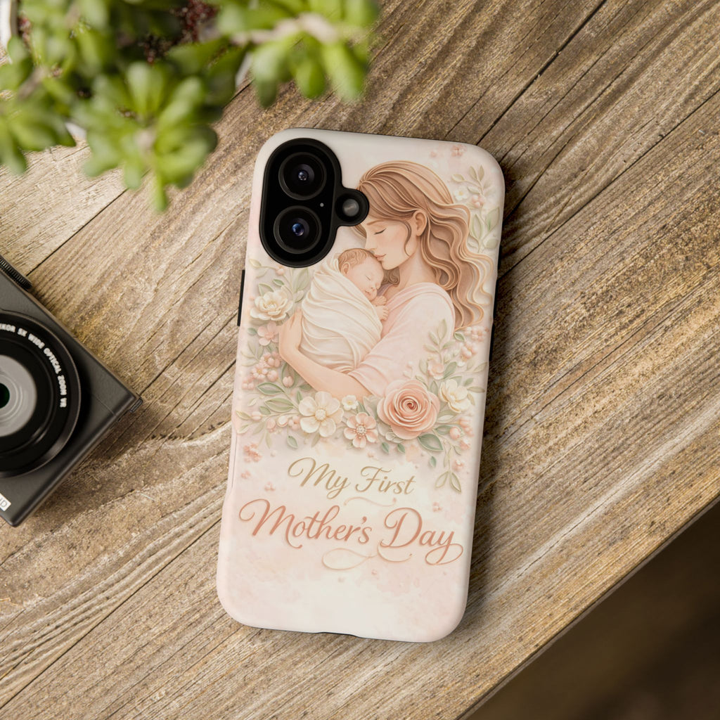 My First Mother's Day Floral Phone Case — Mom & Baby Protective Case