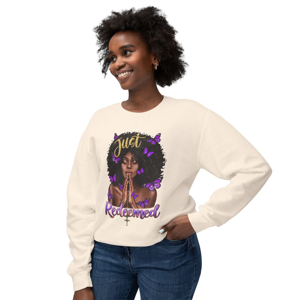 Redeemed Christian Afro Woman T-Shirt – Faith-Based Butterfly Design, Inspirational Black Woman Graphic Tee, Spiritual Gift for Women