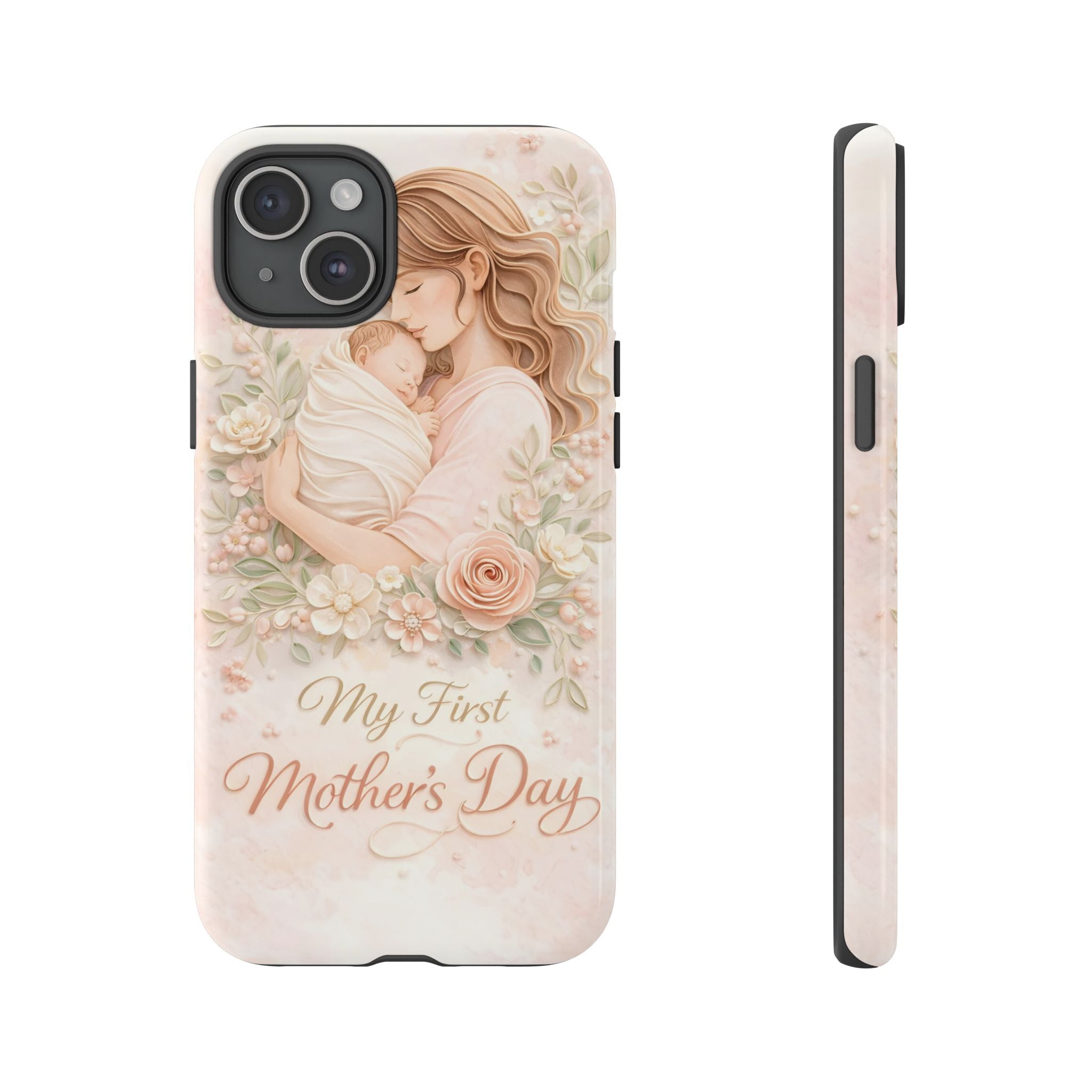 My First Mother's Day Floral Phone Case — Mom & Baby Protective Case