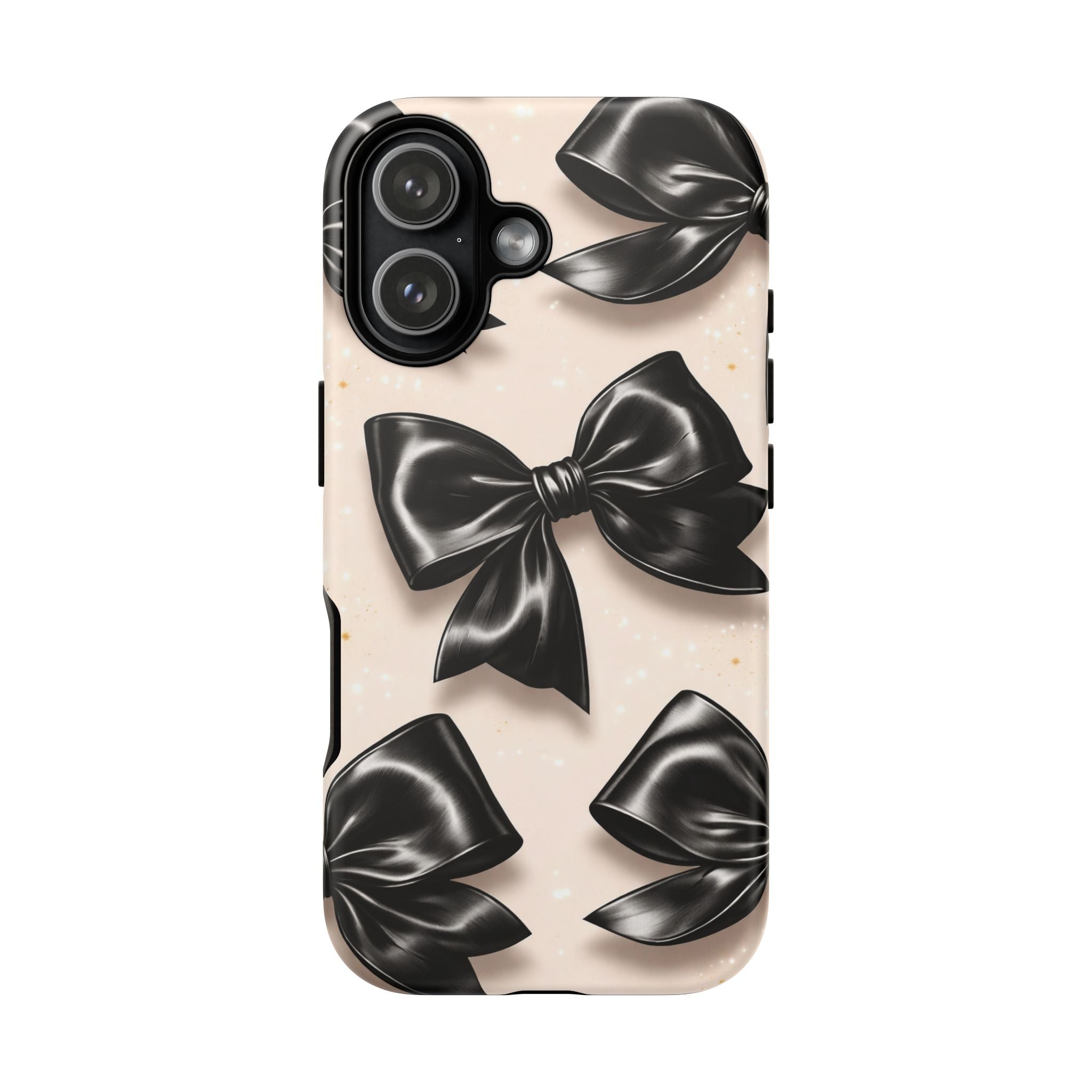 Black Bow Phone Case, Coquette Aesthetic iPhone & Samsung Case, Cute Girly Luxury Bow Cover, Feminine Minimalist Phone Case