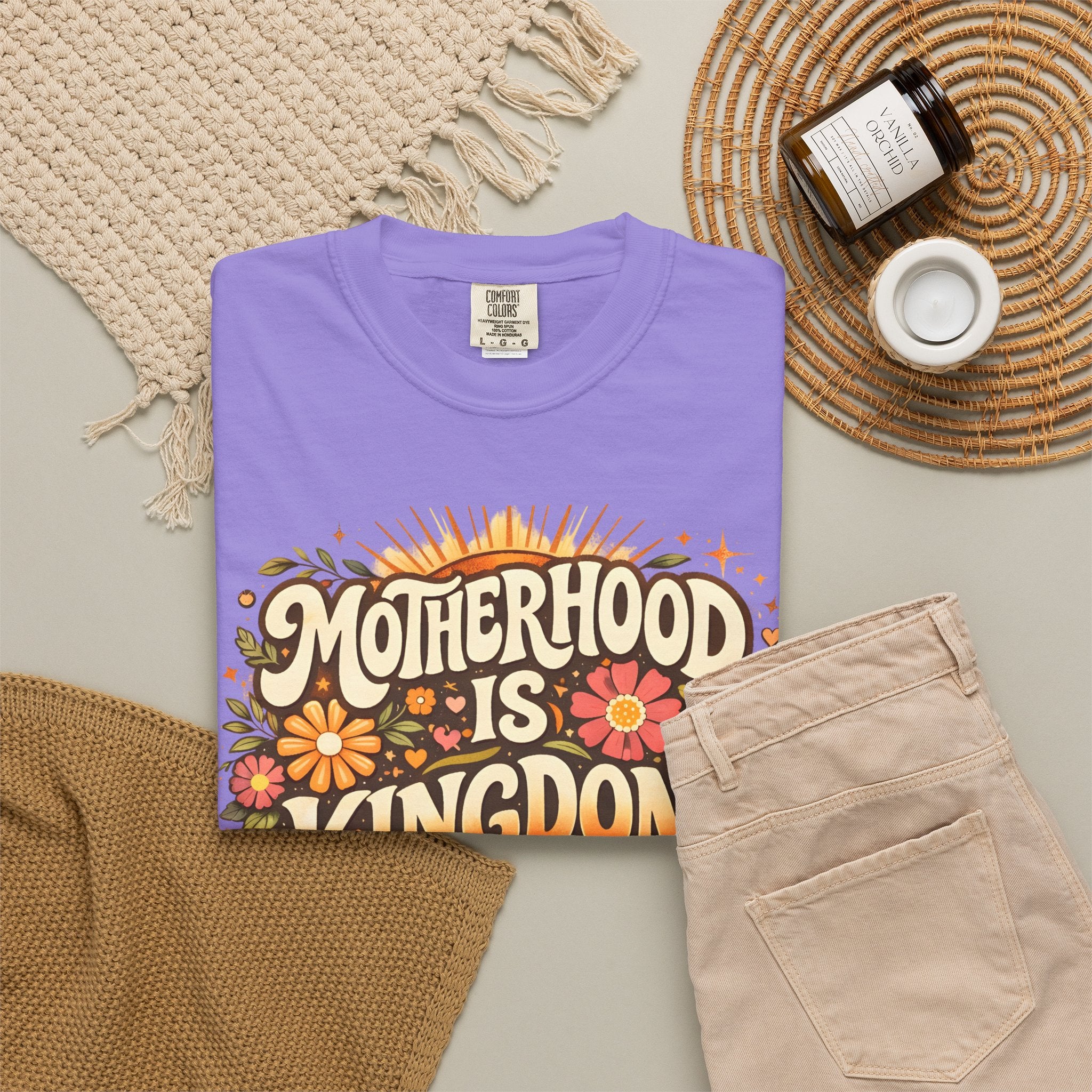 Motherhood Is Kingdom Work T-Shirt — Christian Mom Graphic Tee (Proverbs 31:27)