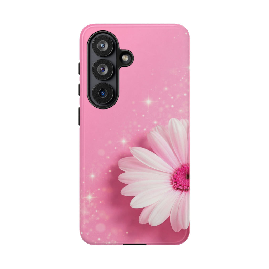 Pink Daisy Phone Case, Aesthetic Floral iPhone & Samsung Case, Cute Flower Phone Cover, Soft Girl Coquette Case, Feminine Pink Case