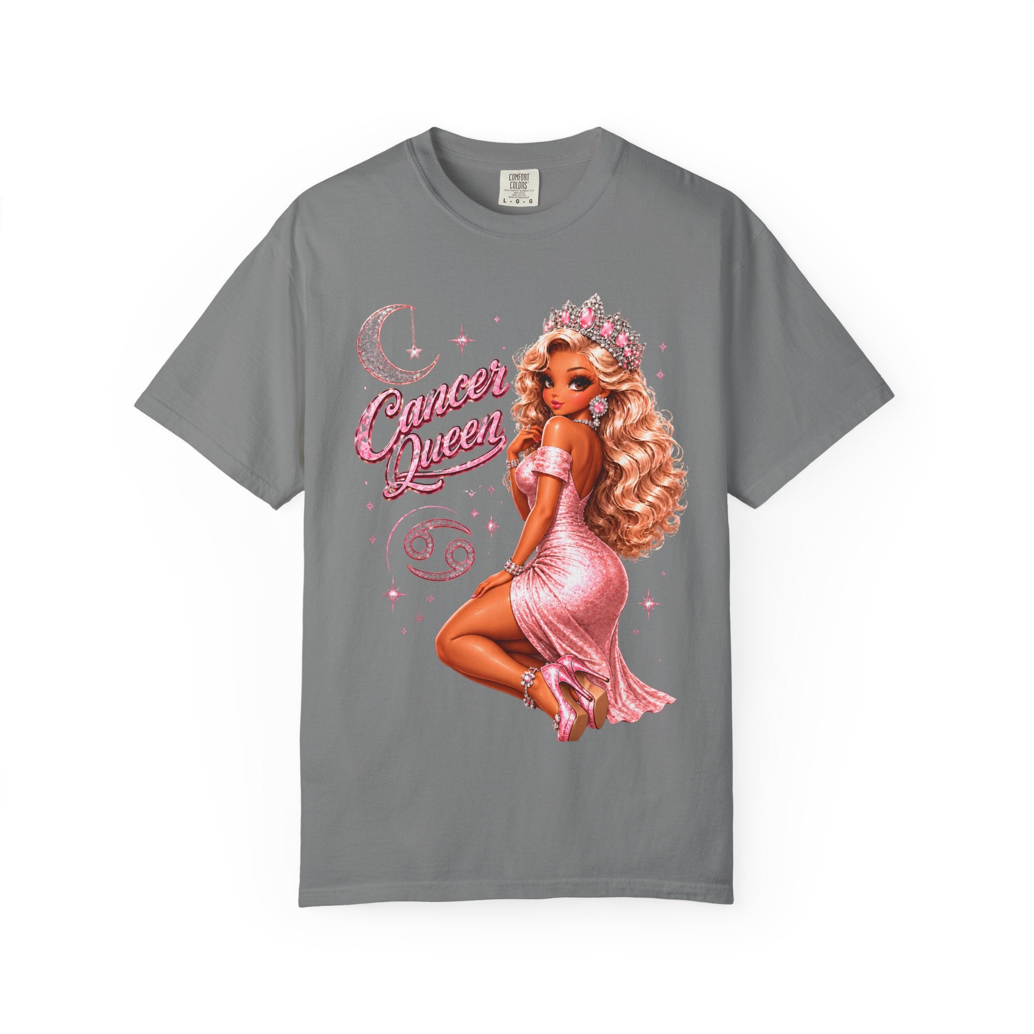 Cancer Queen Soft Heart Strong Soul Shirt – Zodiac Astrology Graphic Tee for Women, Pink Coquette Cancer Zodiac Birthday Gift, Trendy Astrology T-Shirt