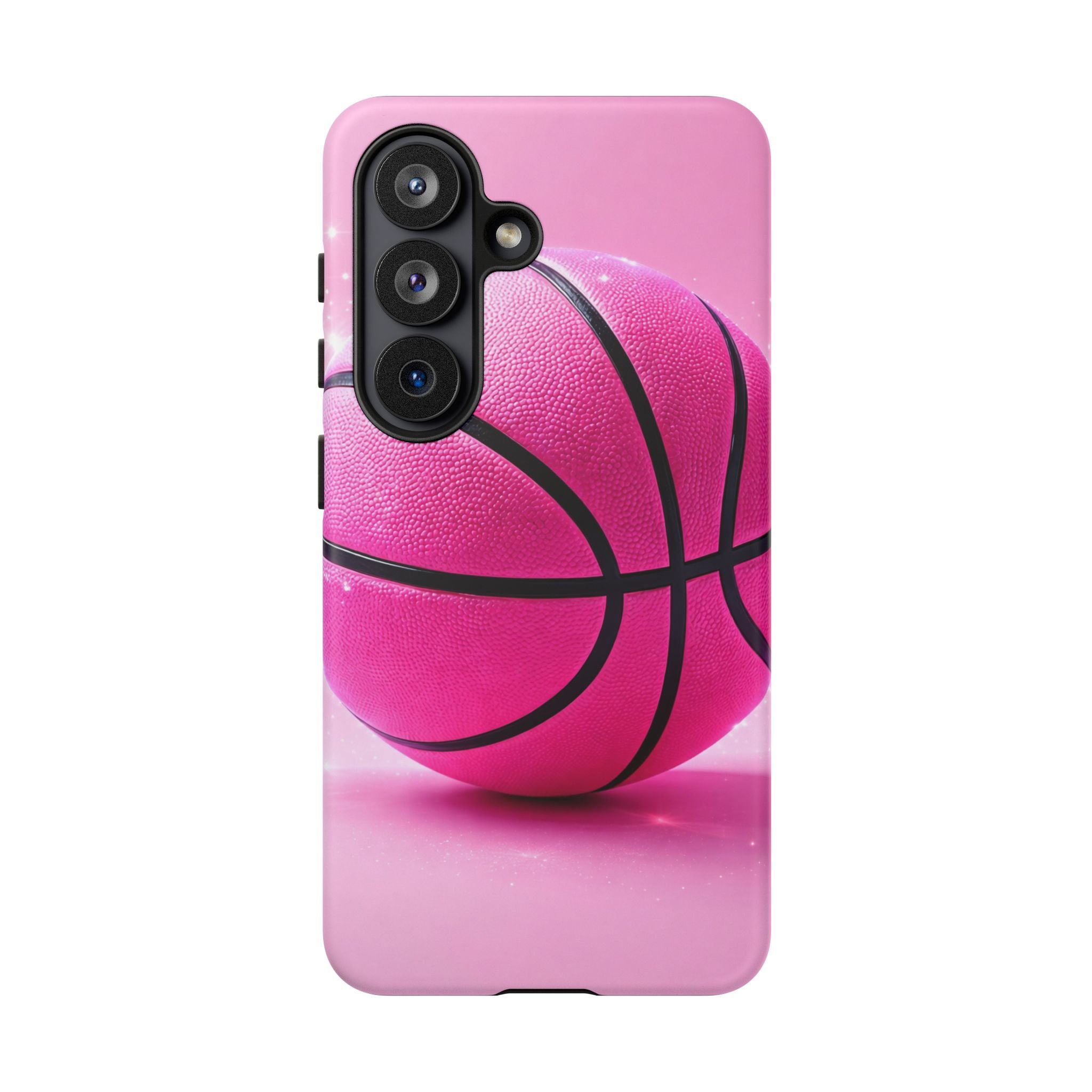 Pink Basketball Phone Case, Aesthetic Sports iPhone & Samsung Case, Cute Girly Athlete Case, Coquette Sport Phone Cover