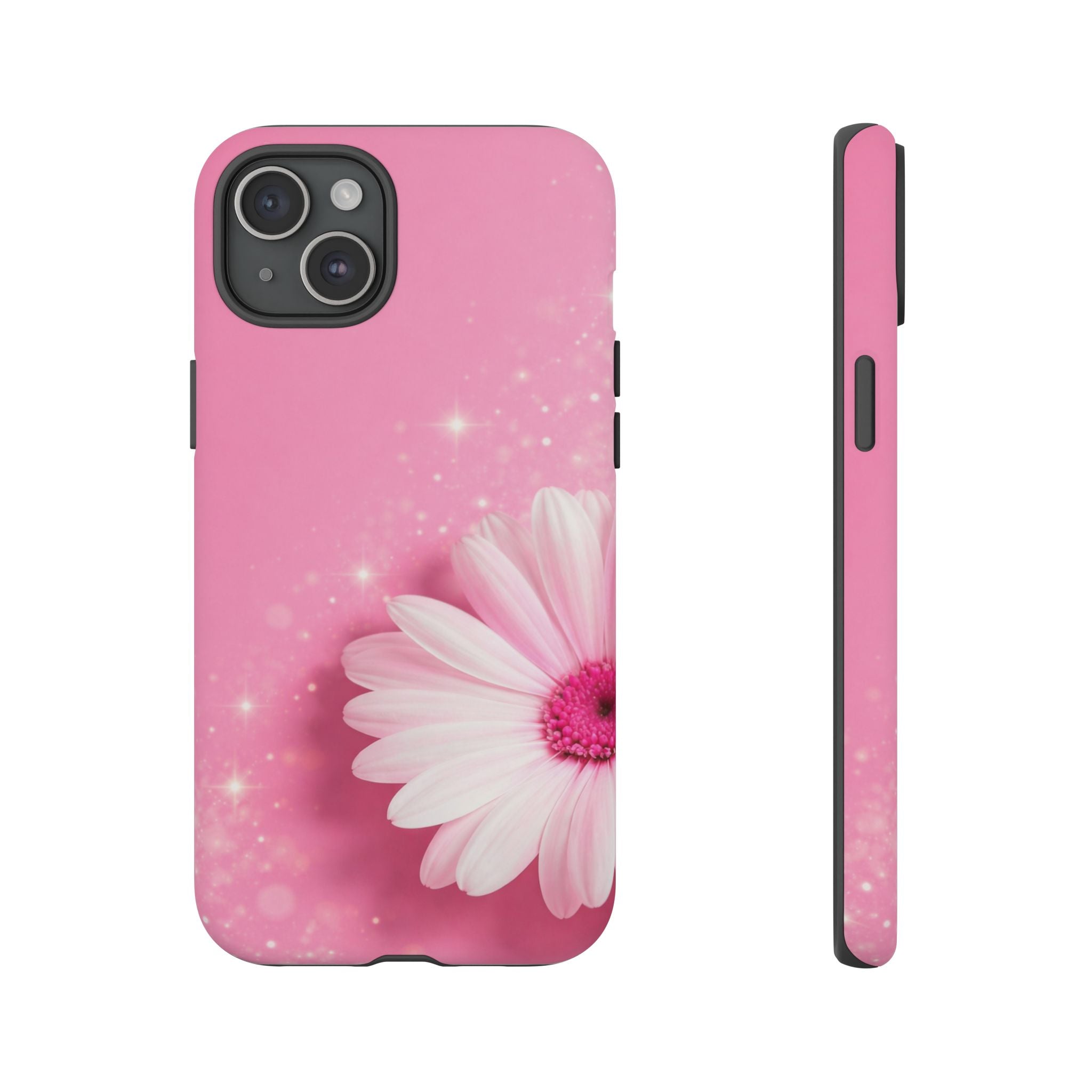 Pink Daisy Phone Case, Aesthetic Floral iPhone & Samsung Case, Cute Flower Phone Cover, Soft Girl Coquette Case, Feminine Pink Case