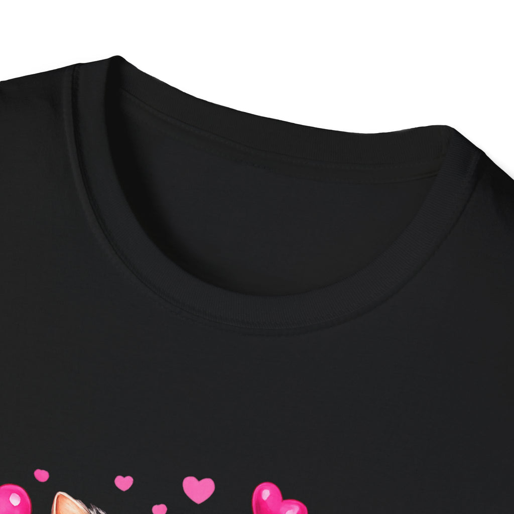 Mommy’s Child Yorkie Shirt – Cute Puppy in Mug Graphic Tee, Dog Lover Gift, Pink Heart Aesthetic, Yorkshire Terrier T-Shirt for Women