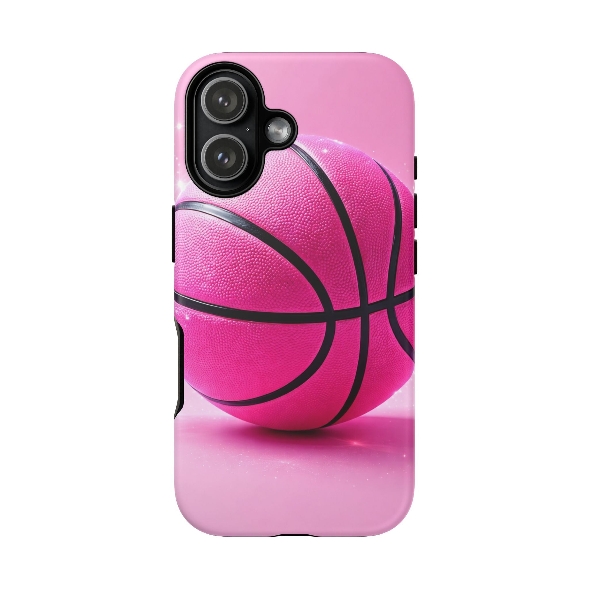 Pink Basketball Phone Case, Aesthetic Sports iPhone & Samsung Case, Cute Girly Athlete Case, Coquette Sport Phone Cover