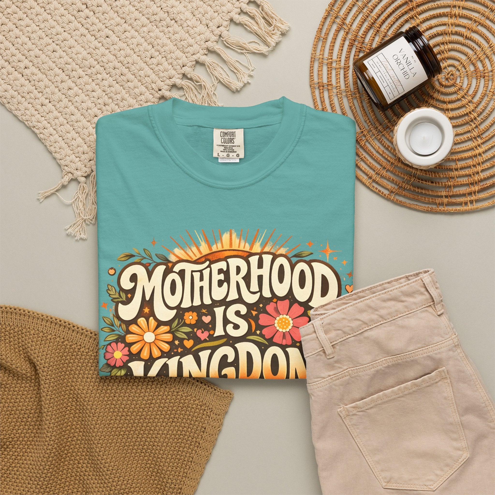 Motherhood Is Kingdom Work T-Shirt — Christian Mom Graphic Tee (Proverbs 31:27)