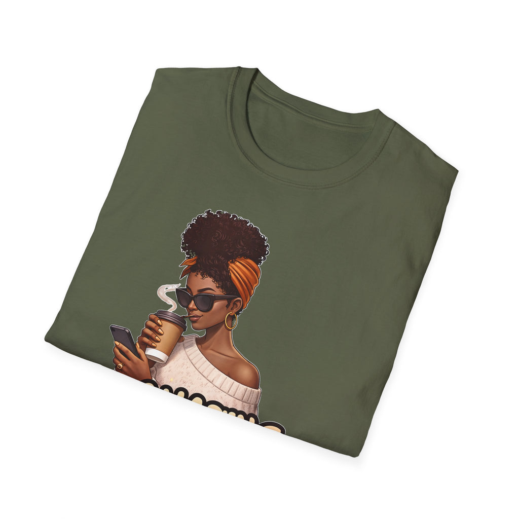Chasing Goals Not People T-Shirt — Motivational Afro Woman Graphic Tee
