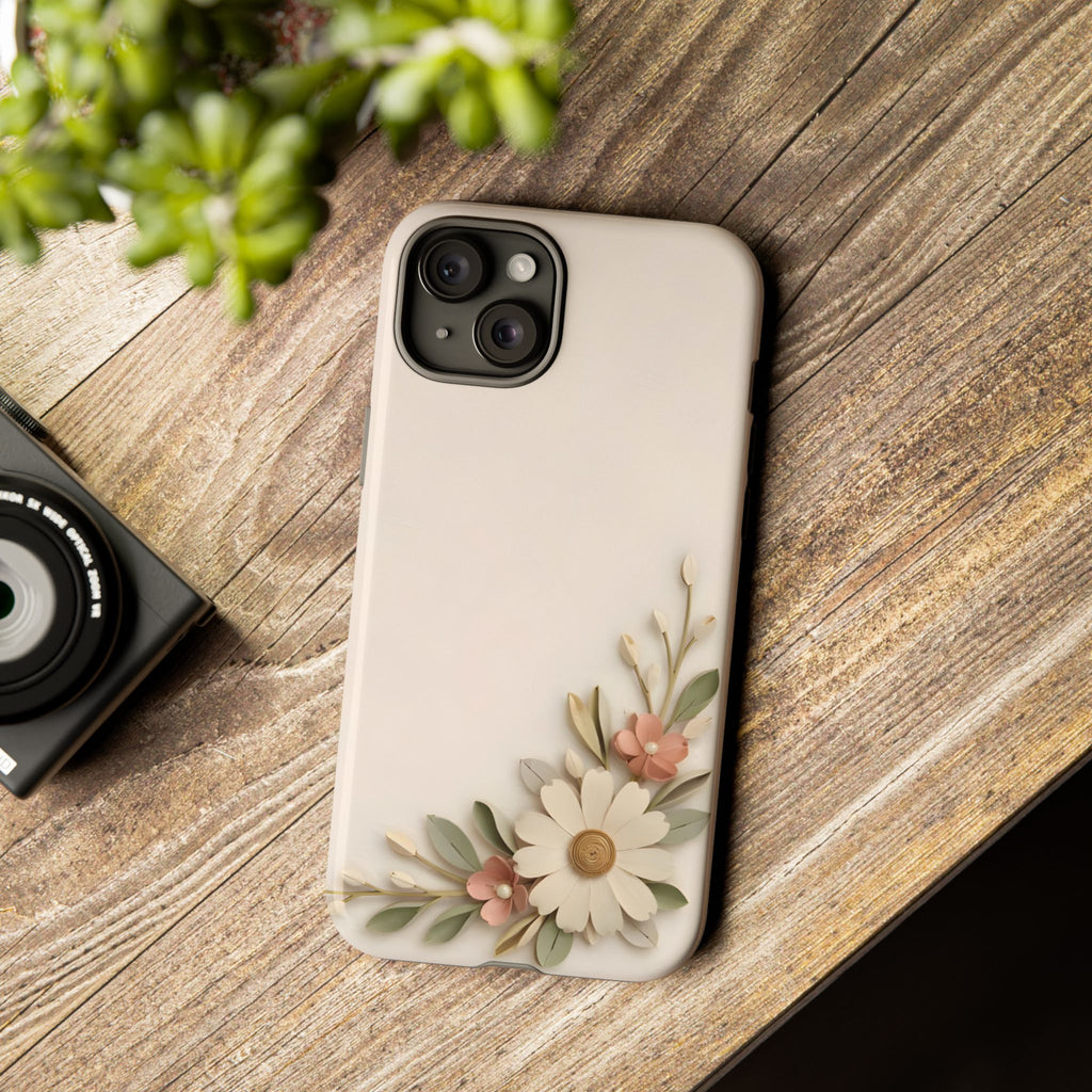 Daisy Blossom Tough Phone Case — Floral Protective iPhone Cover
