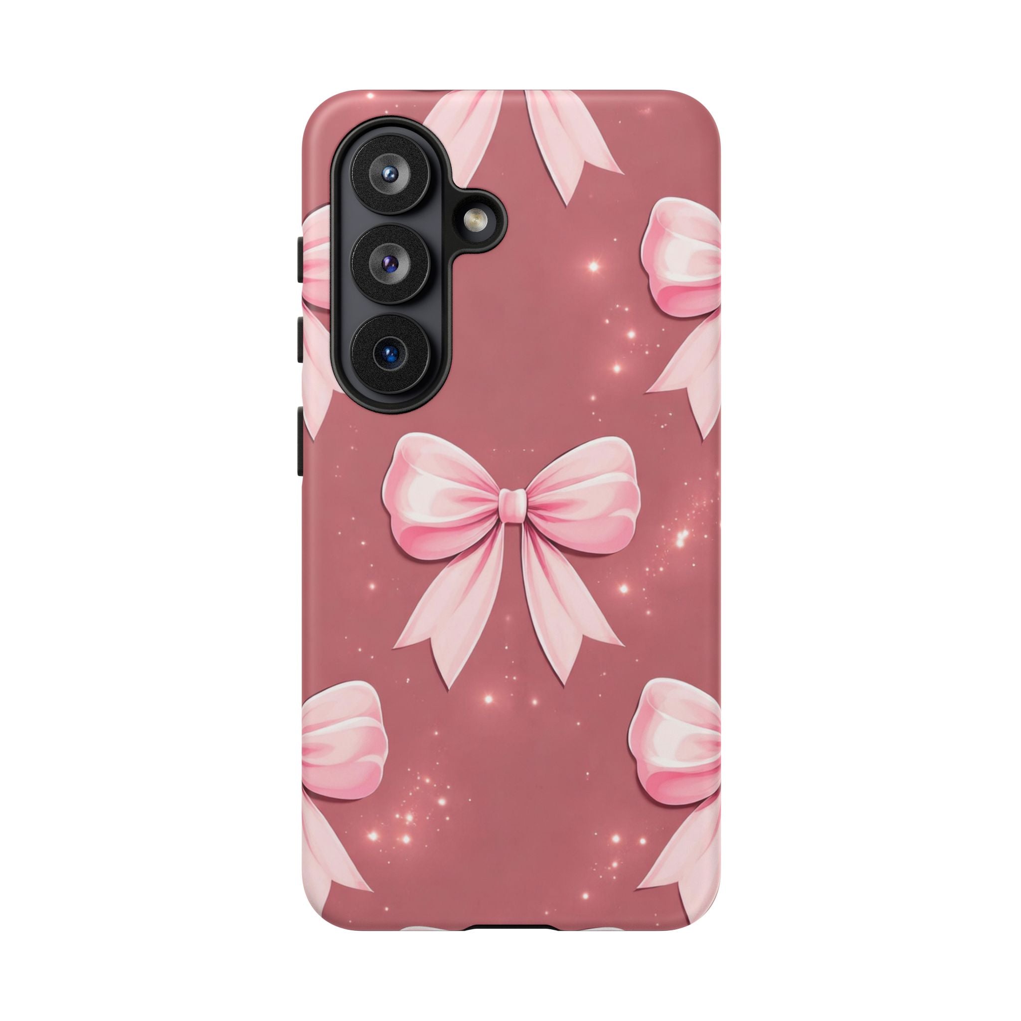 Pink Bow Phone Case, Coquette Aesthetic iPhone & Samsung Case, Cute Girly Pattern Case, Soft Girl Feminine Phone Cover