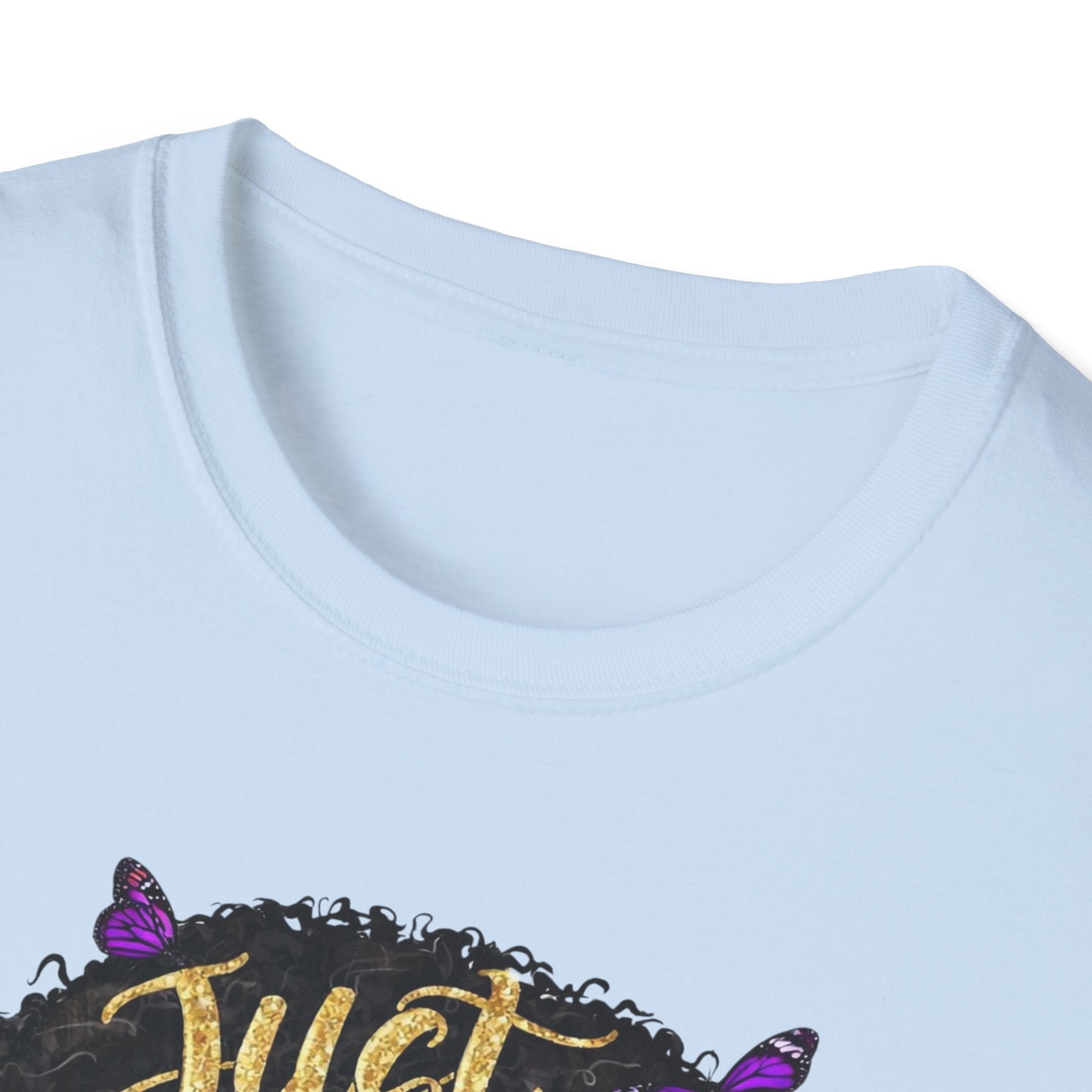 Redeemed Christian Afro Woman T-Shirt – Faith-Based Butterfly Design, Inspirational Black Woman Graphic Tee, Spiritual Gift for Women