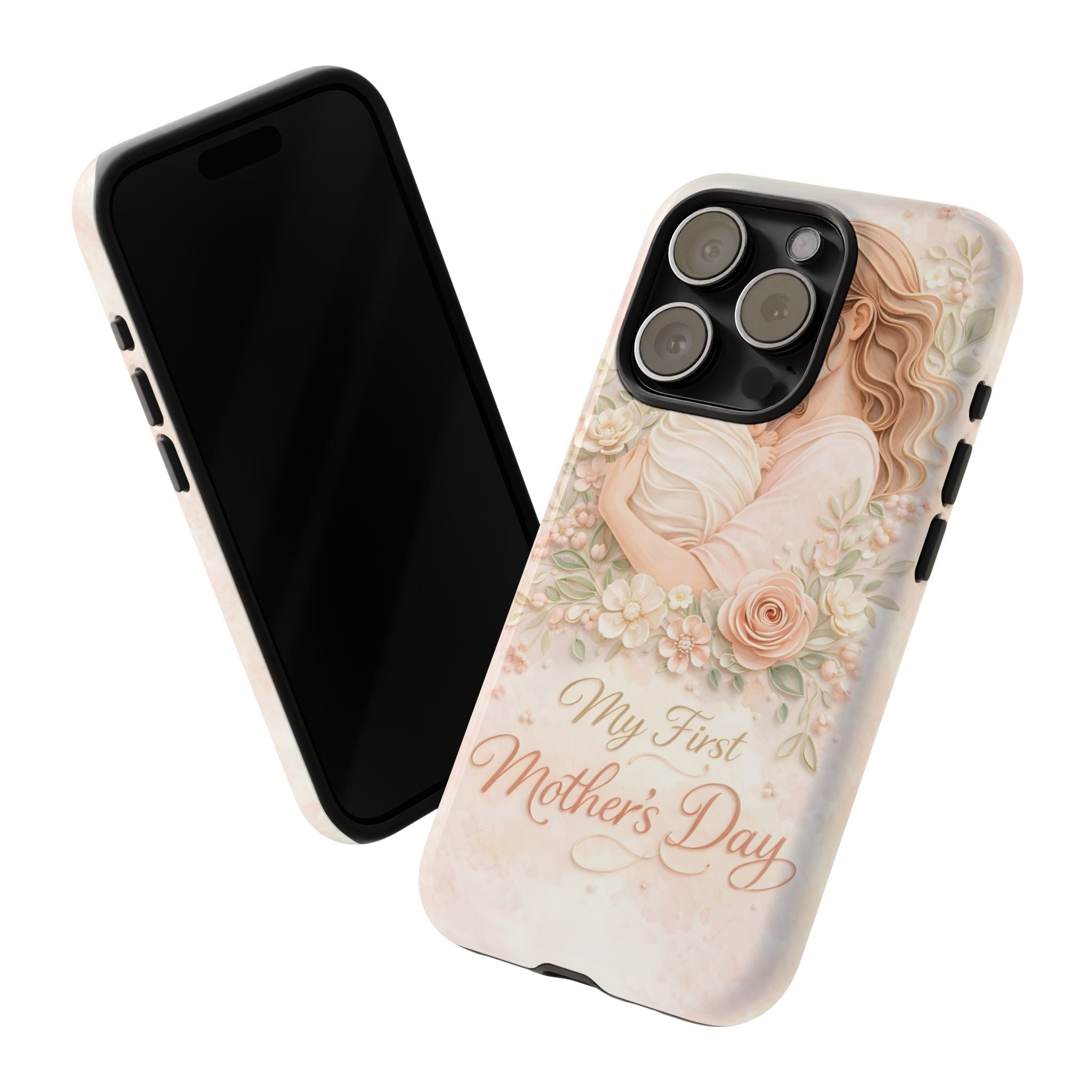 My First Mother's Day Floral Phone Case — Mom & Baby Protective Case