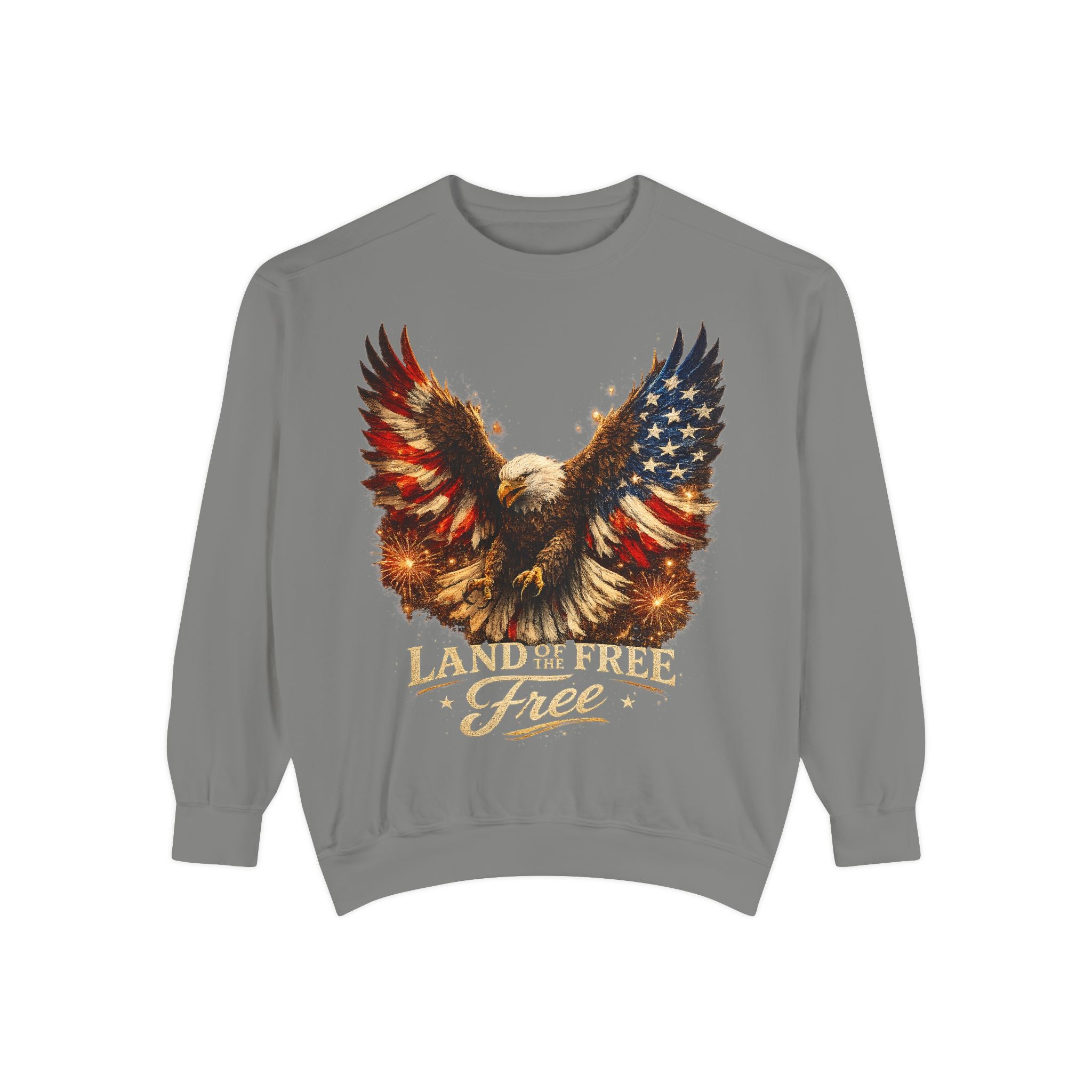 Patriotic Eagle Sweatshirt — Land of the Free Graphic Crewneck