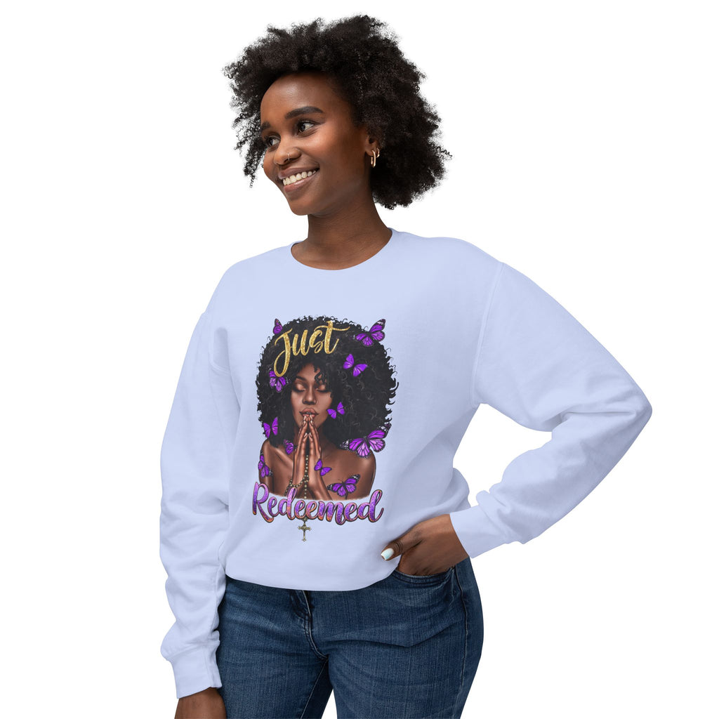 Redeemed Christian Afro Woman T-Shirt – Faith-Based Butterfly Design, Inspirational Black Woman Graphic Tee, Spiritual Gift for Women