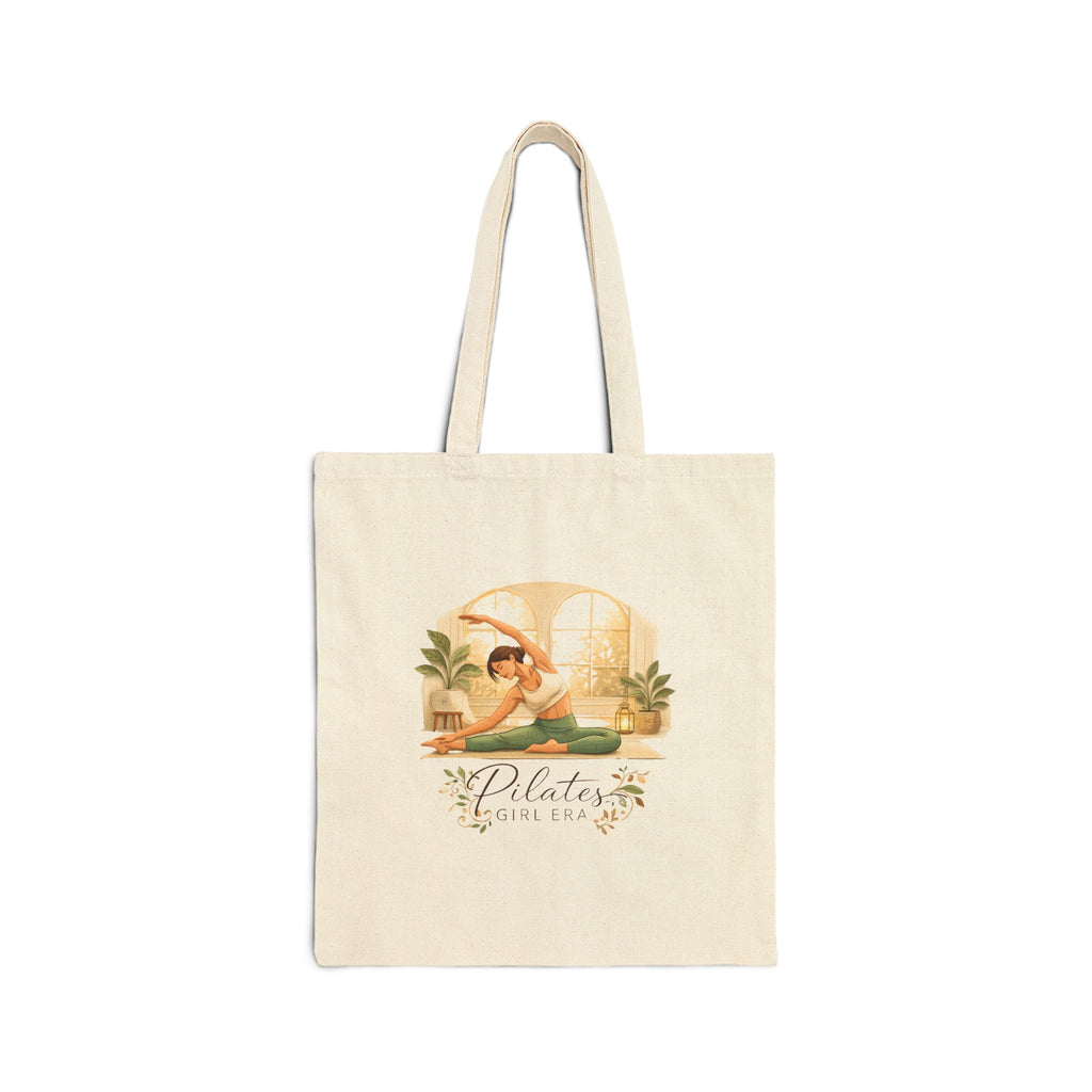 Tote Bag — Pilates Retro Mermaid Illustration Cotton Canvas Tote
