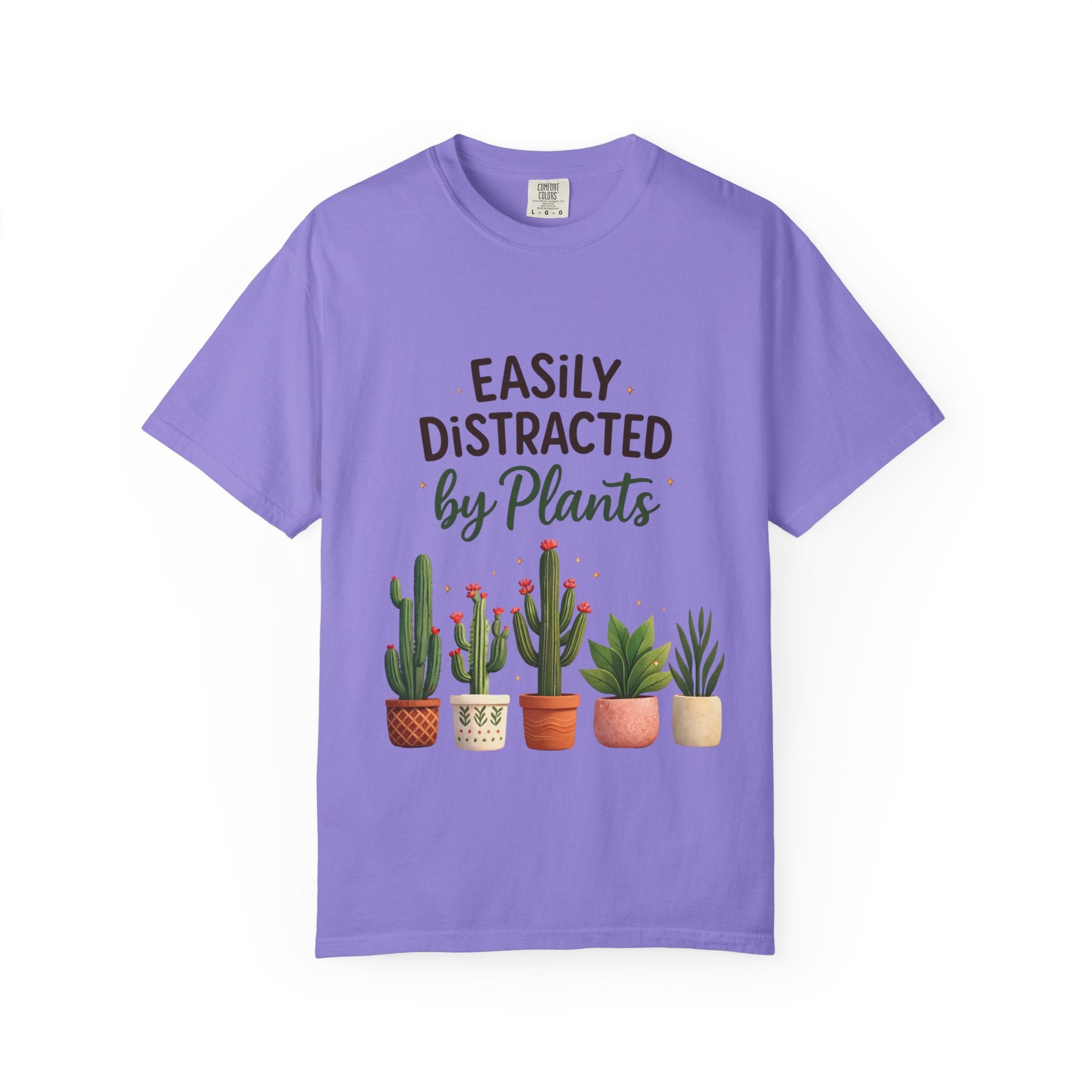 Easily Distracted By Plants Shirt, Plant Lover T-Shirt, Funny Plant Mom Tee, Botanical Lover Gift, Succulent Cactus Shirt, Unisex Graphic Tee