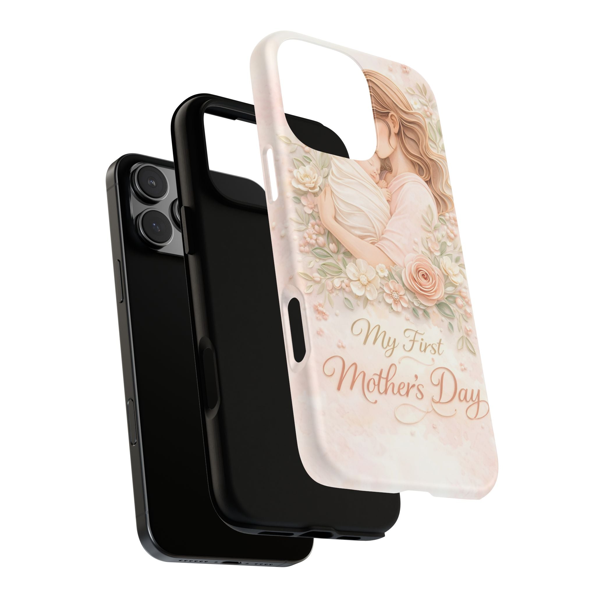 My First Mother's Day Floral Phone Case — Mom & Baby Protective Case