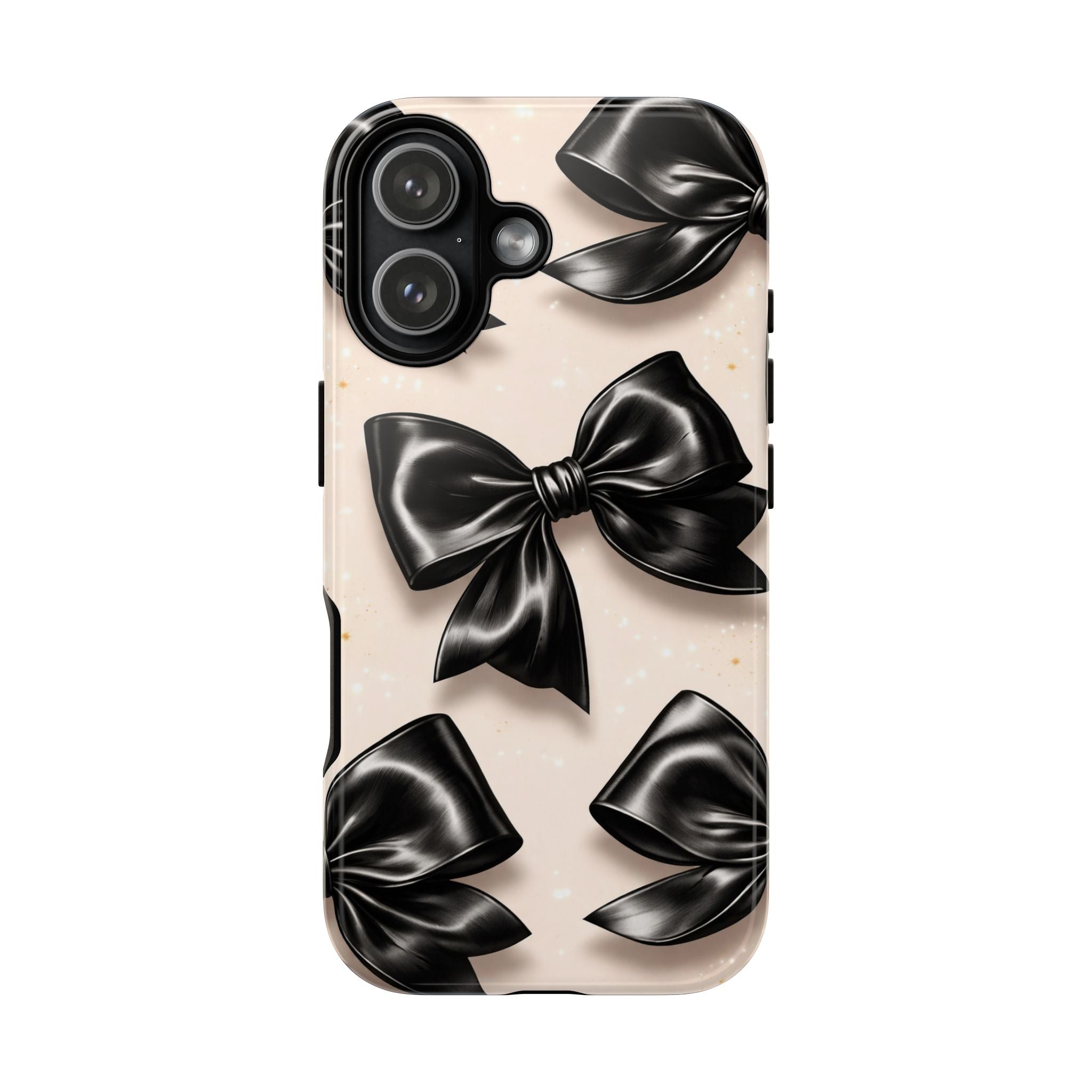 Black Bow Phone Case, Coquette Aesthetic iPhone & Samsung Case, Cute Girly Luxury Bow Cover, Feminine Minimalist Phone Case