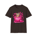 Mommy’s Child Yorkie Shirt – Cute Puppy in Mug Graphic Tee, Dog Lover Gift, Pink Heart Aesthetic, Yorkshire Terrier T-Shirt for Women