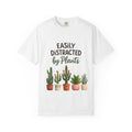 Easily Distracted By Plants Shirt, Plant Lover T-Shirt, Funny Plant Mom Tee, Botanical Lover Gift, Succulent Cactus Shirt, Unisex Graphic Tee