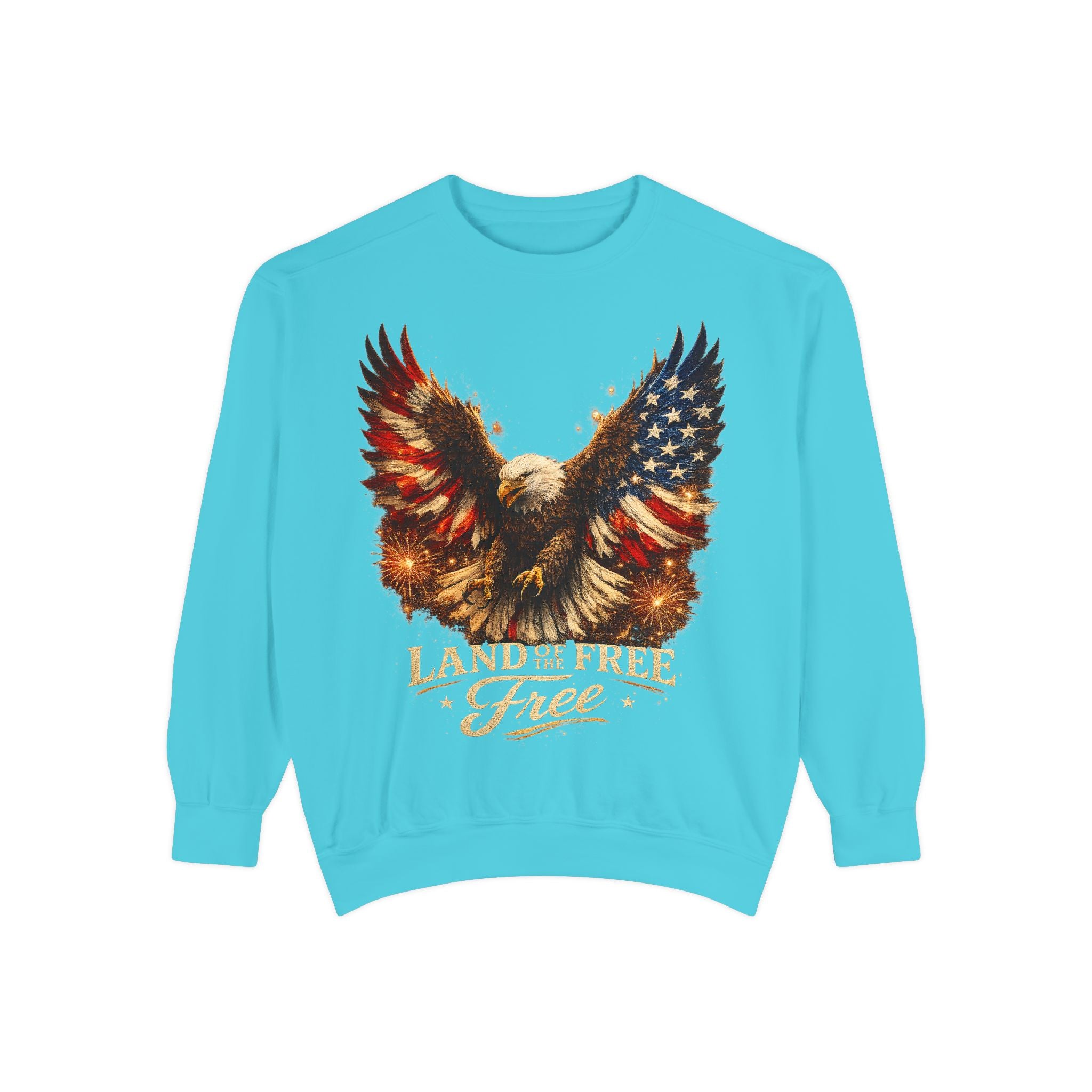 Patriotic Eagle Sweatshirt — Land of the Free Graphic Crewneck