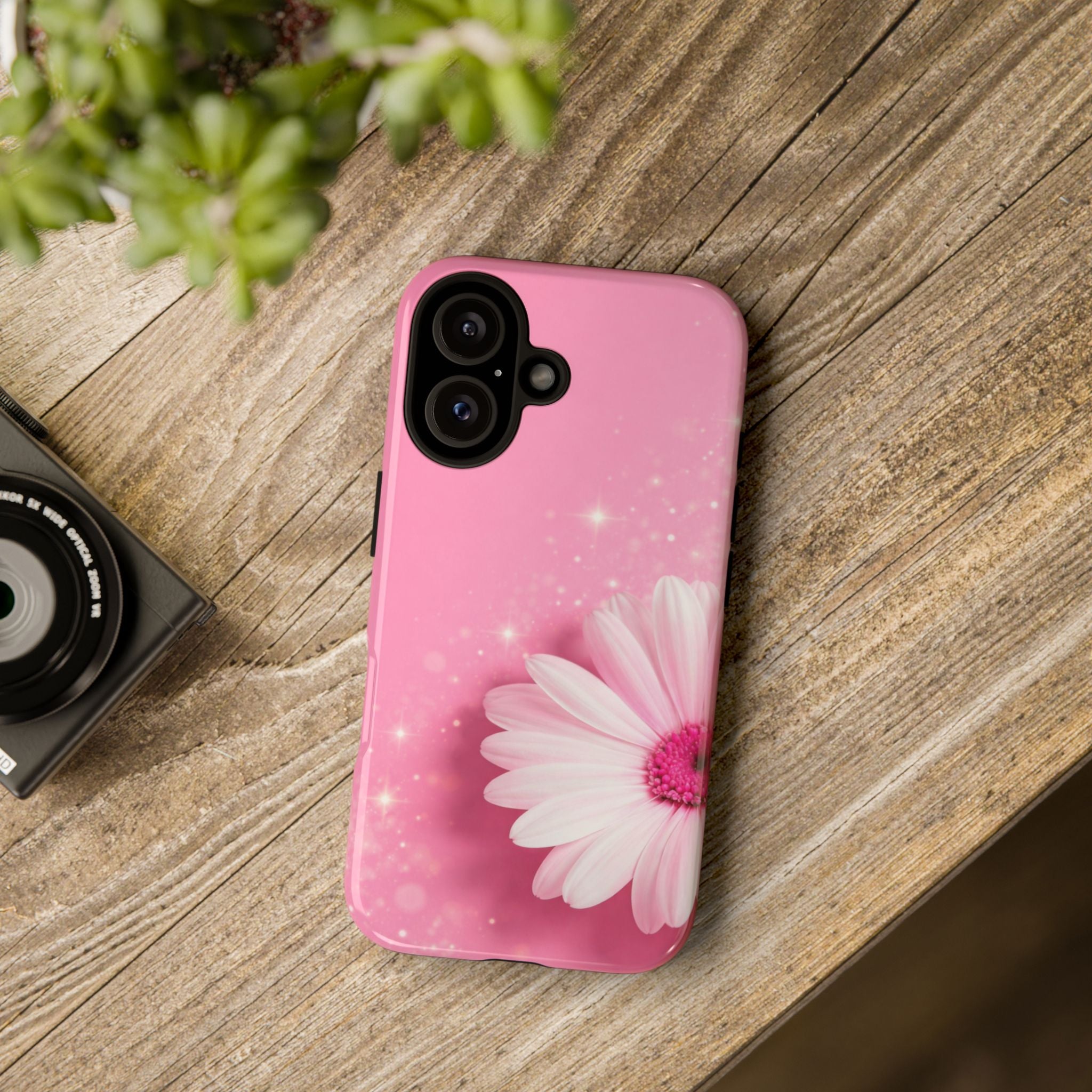 Pink Daisy Phone Case, Aesthetic Floral iPhone & Samsung Case, Cute Flower Phone Cover, Soft Girl Coquette Case, Feminine Pink Case