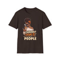 Chasing Goals Not People T-Shirt — Motivational Afro Woman Graphic Tee
