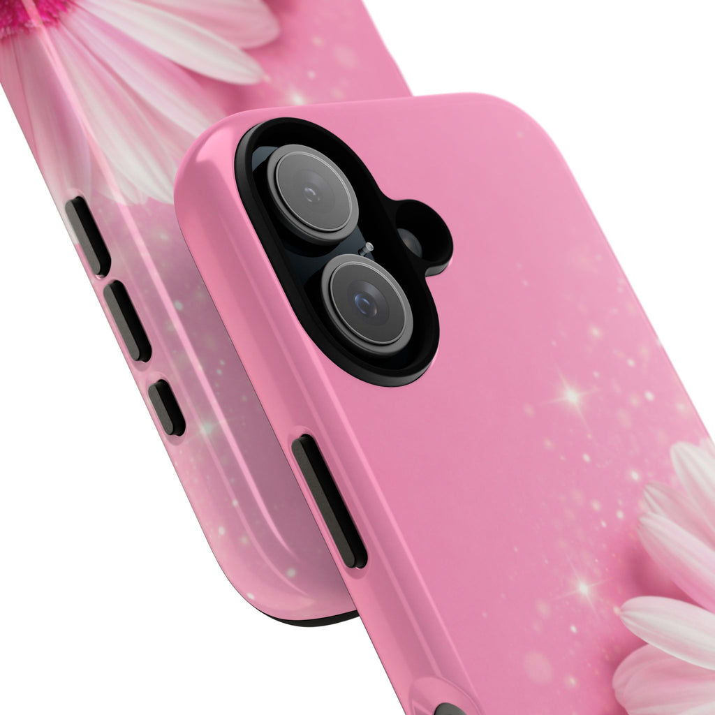 Pink Daisy Phone Case, Aesthetic Floral iPhone & Samsung Case, Cute Flower Phone Cover, Soft Girl Coquette Case, Feminine Pink Case