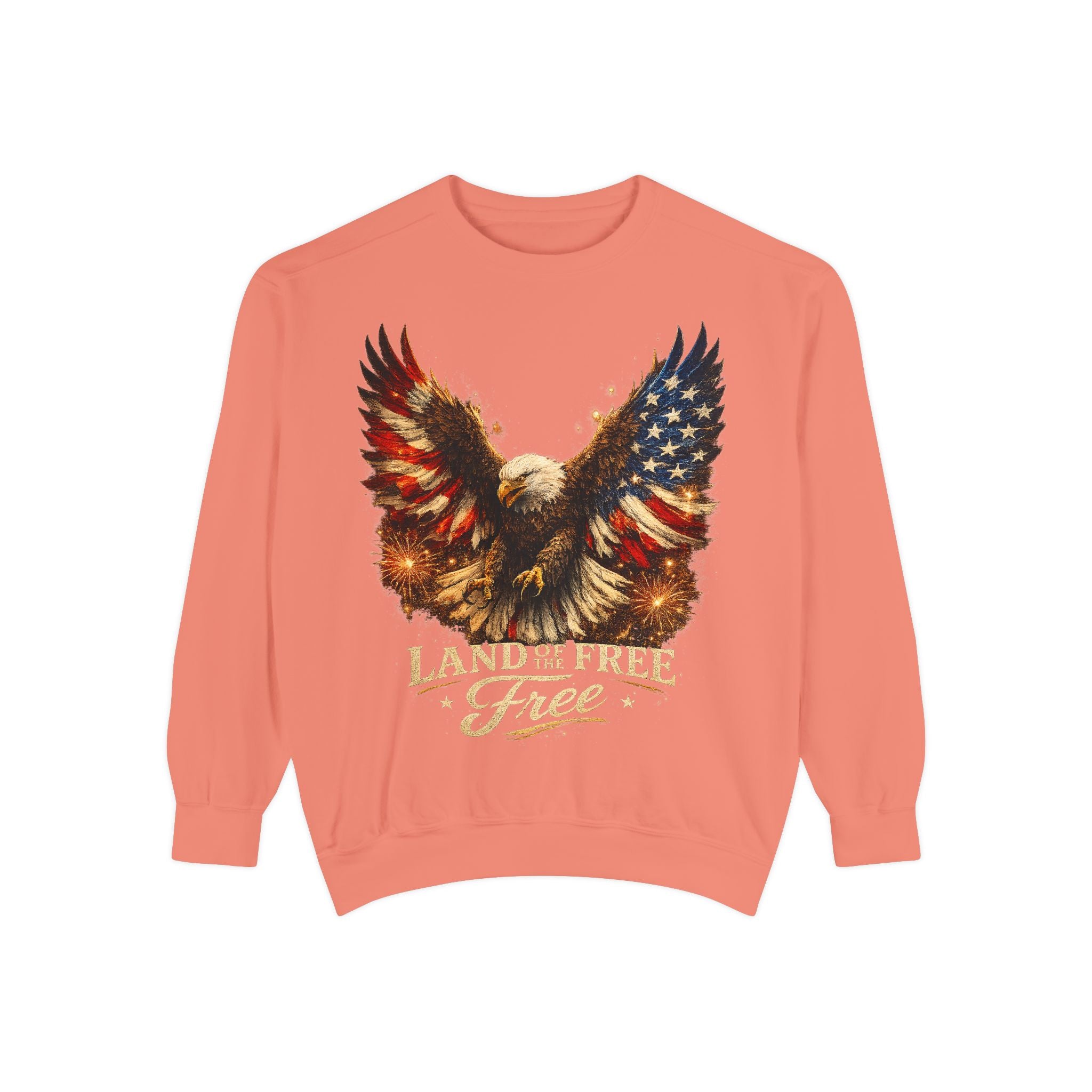 Patriotic Eagle Sweatshirt — Land of the Free Graphic Crewneck