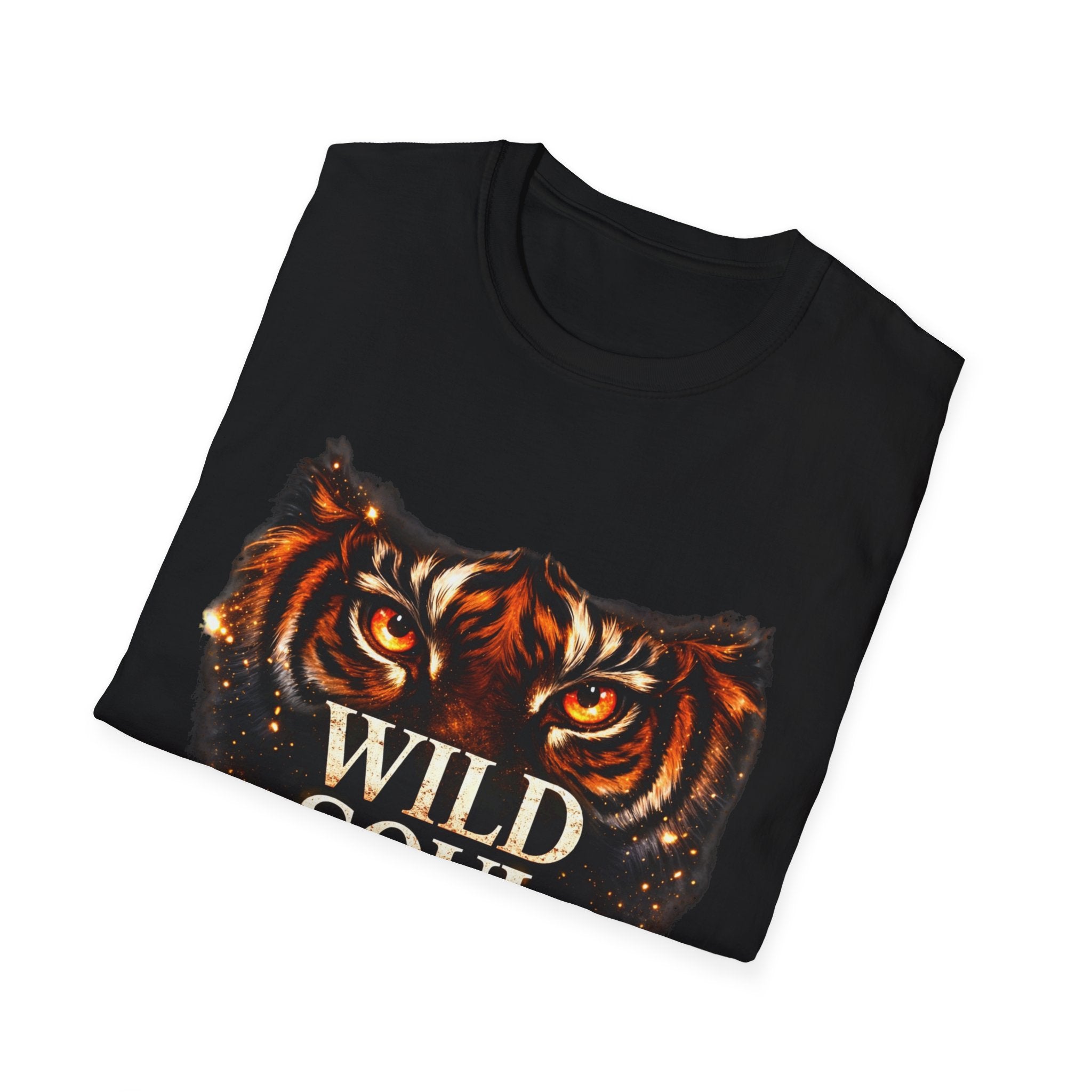 Wild Soul Tiger Eyes T-Shirt – Fierce Spirit Graphic Tee, Motivational Streetwear Shirt, Bold Animal Print Unisex Tee, Gift for Him & Her