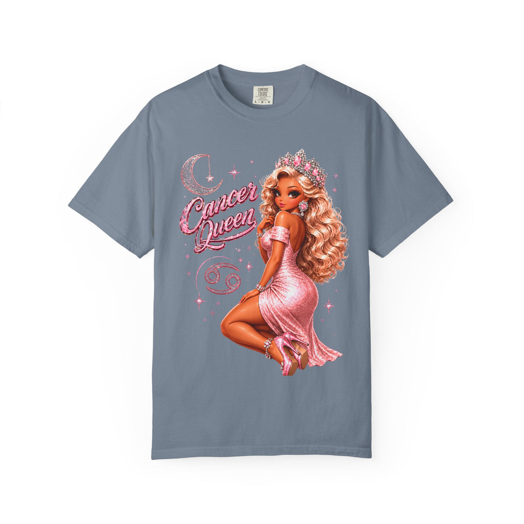 Cancer Queen Soft Heart Strong Soul Shirt – Zodiac Astrology Graphic Tee for Women, Pink Coquette Cancer Zodiac Birthday Gift, Trendy Astrology T-Shirt