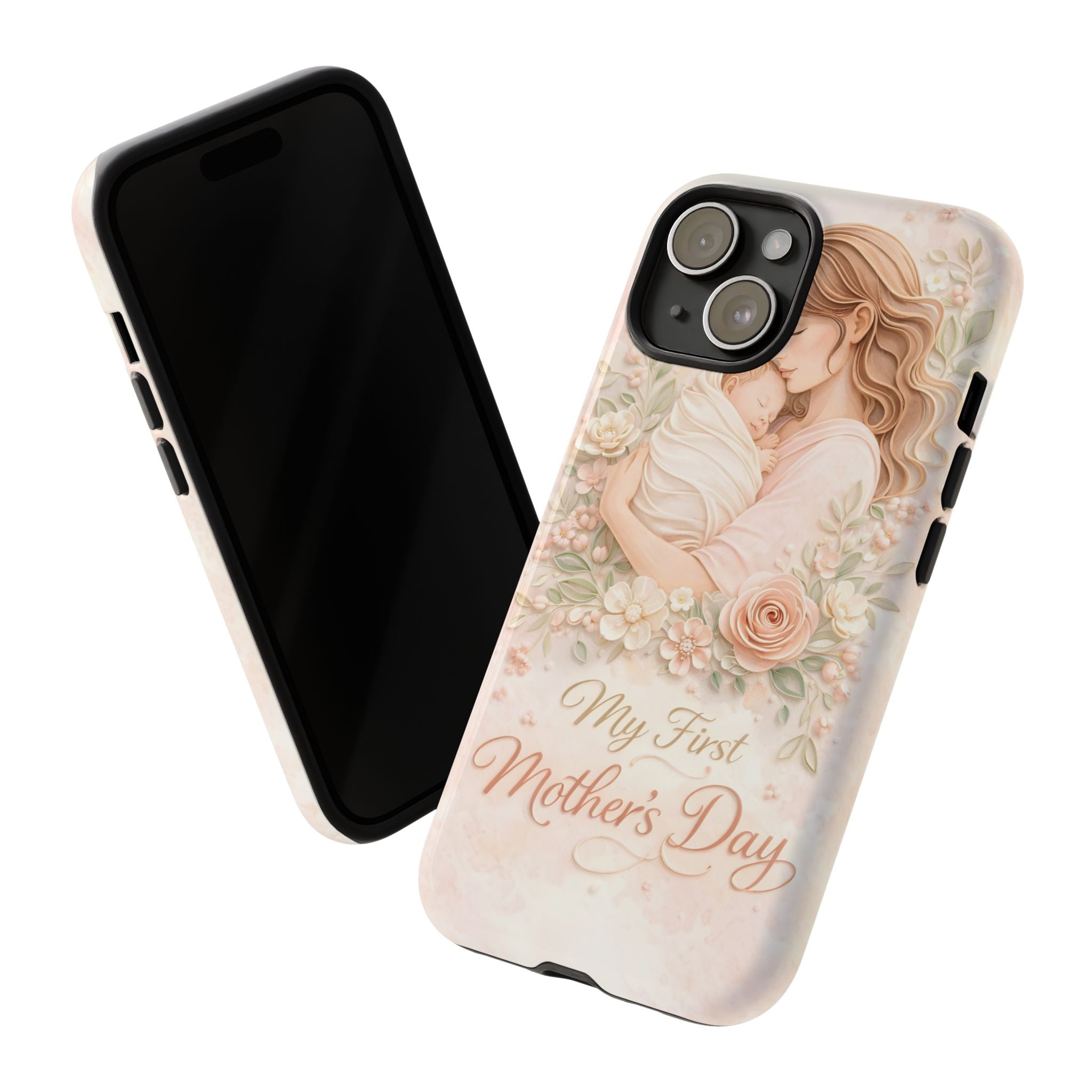 My First Mother's Day Floral Phone Case — Mom & Baby Protective Case