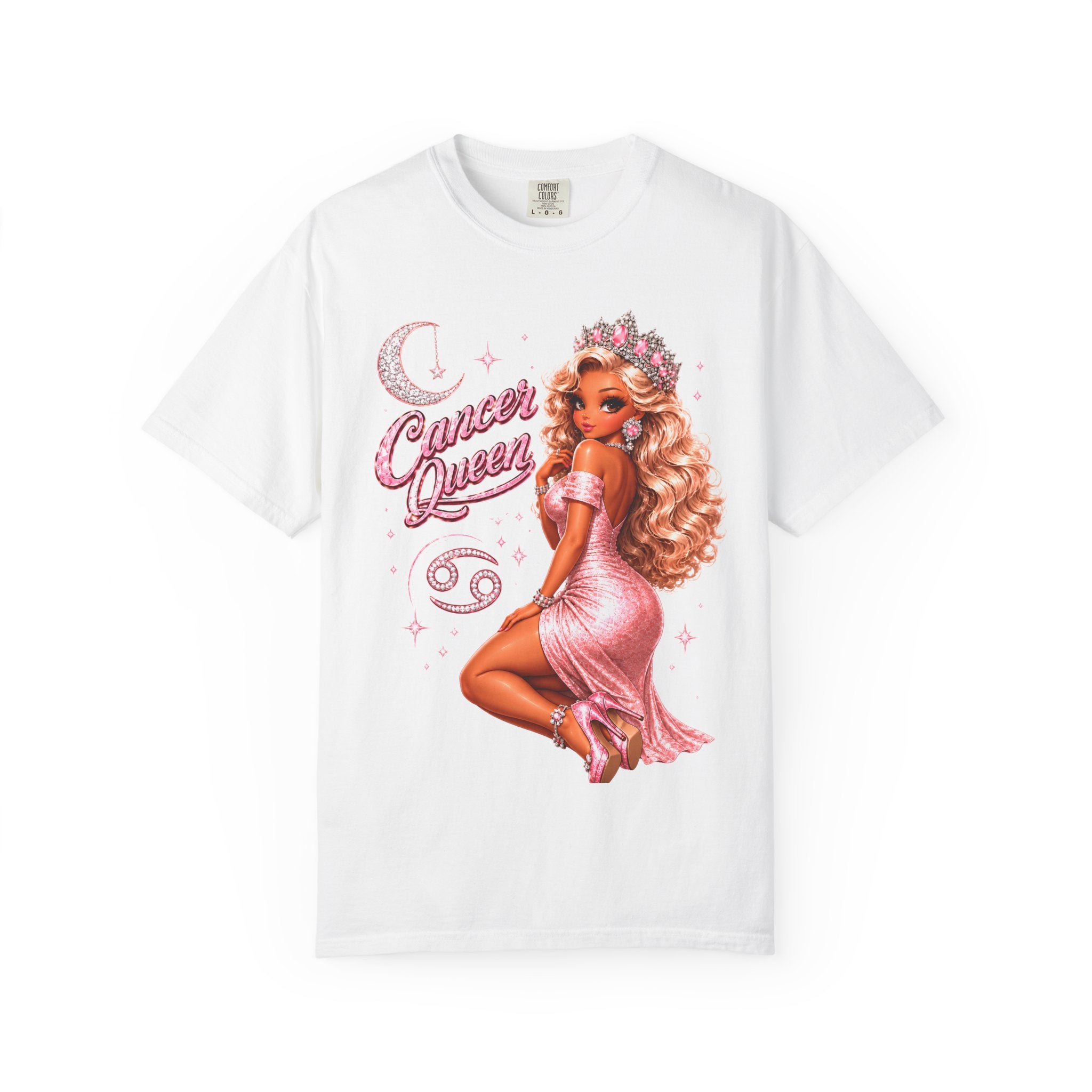 Cancer Queen Soft Heart Strong Soul Shirt – Zodiac Astrology Graphic Tee for Women, Pink Coquette Cancer Zodiac Birthday Gift, Trendy Astrology T-Shirt