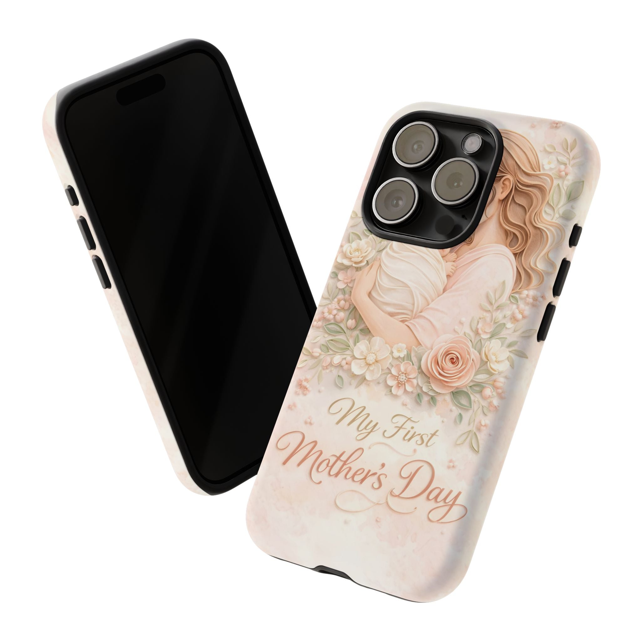 My First Mother's Day Floral Phone Case — Mom & Baby Protective Case