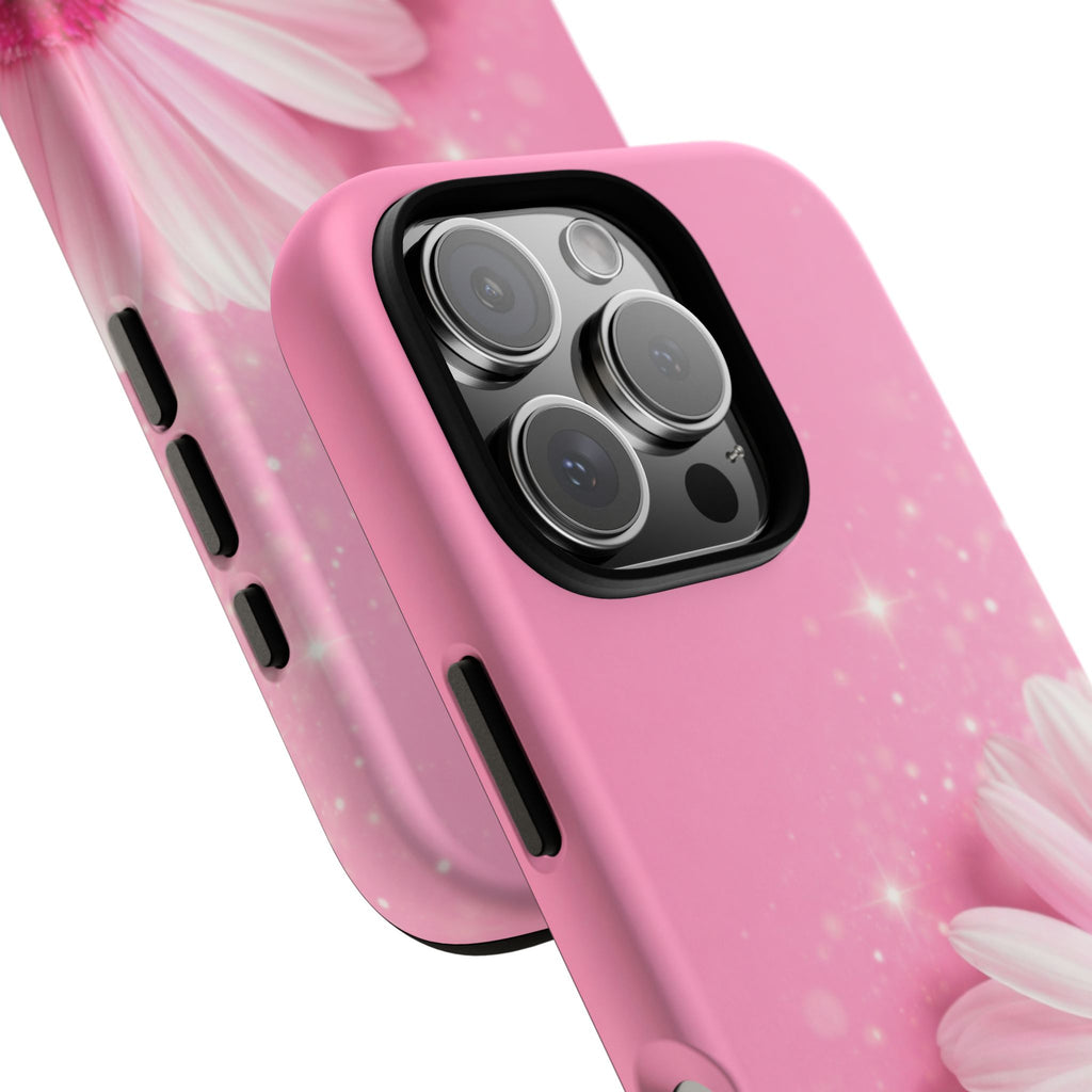 Pink Daisy Phone Case, Aesthetic Floral iPhone & Samsung Case, Cute Flower Phone Cover, Soft Girl Coquette Case, Feminine Pink Case