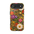 Floral Embossed Phone Case — Vintage Daisy Garden Protective Cover