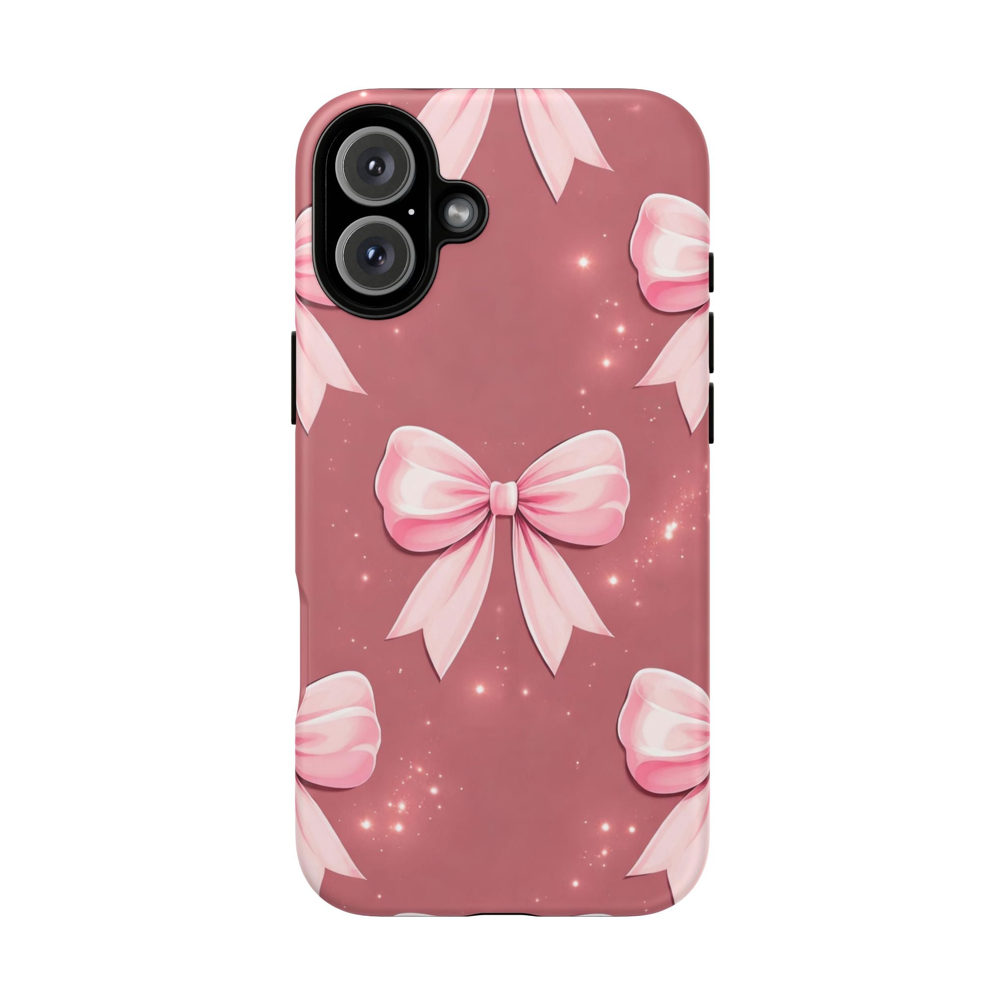 Pink Bow Phone Case, Coquette Aesthetic iPhone & Samsung Case, Cute Girly Pattern Case, Soft Girl Feminine Phone Cover