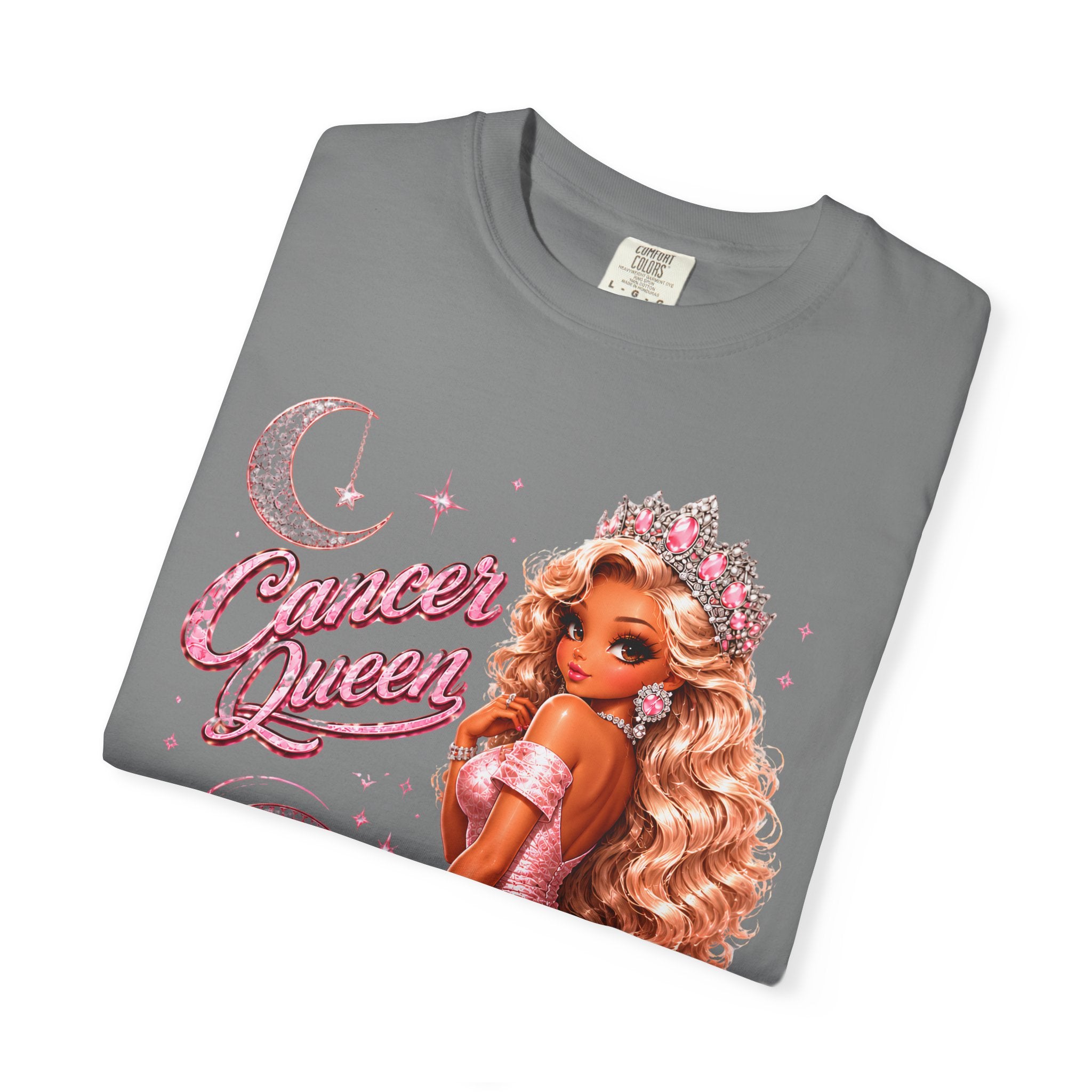 Cancer Queen Soft Heart Strong Soul Shirt – Zodiac Astrology Graphic Tee for Women, Pink Coquette Cancer Zodiac Birthday Gift, Trendy Astrology T-Shirt