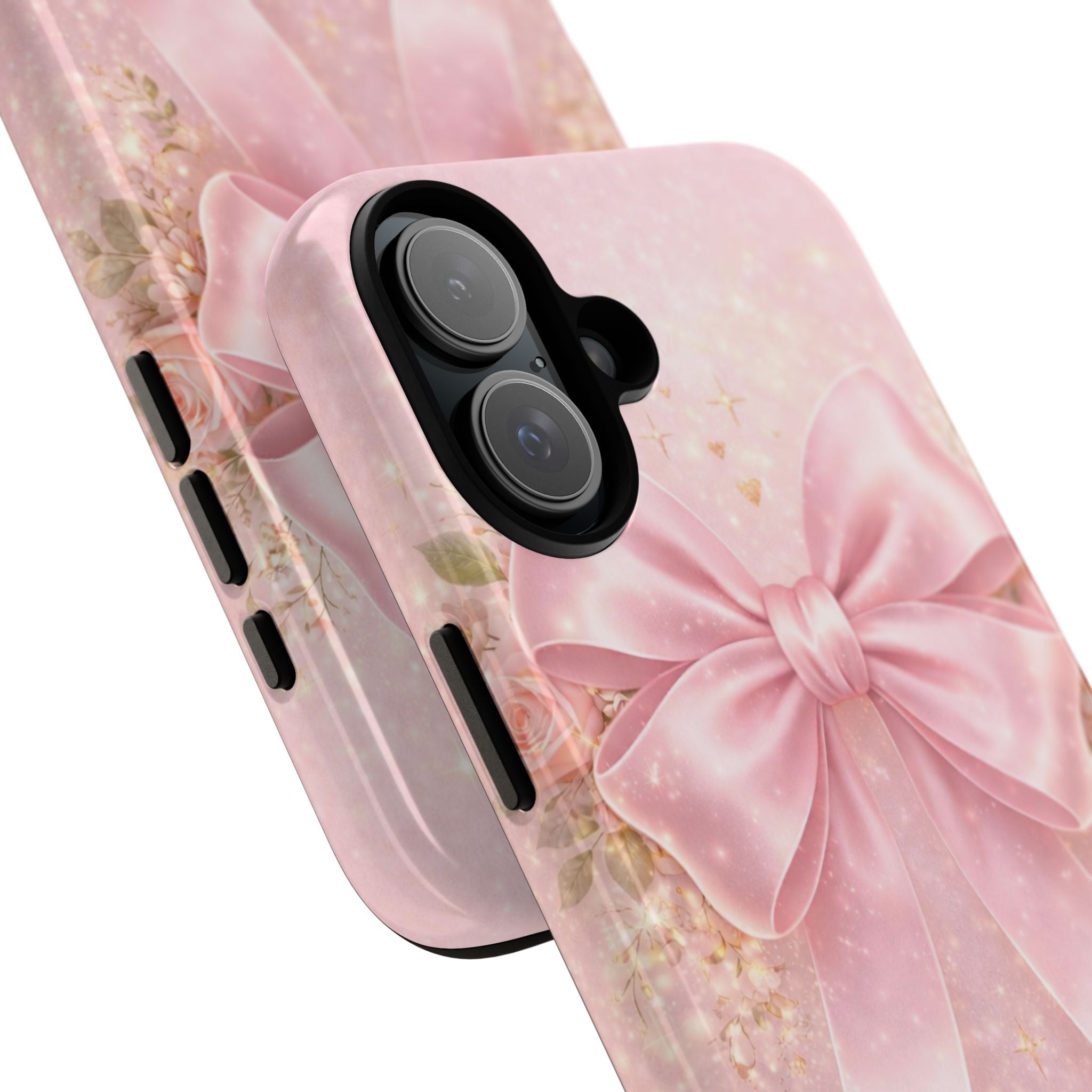 Coquette Pink Bow Phone Case, First Time Mom Aesthetic Case, Soft Girl iPhone Cover, Cute Feminine Mom Case