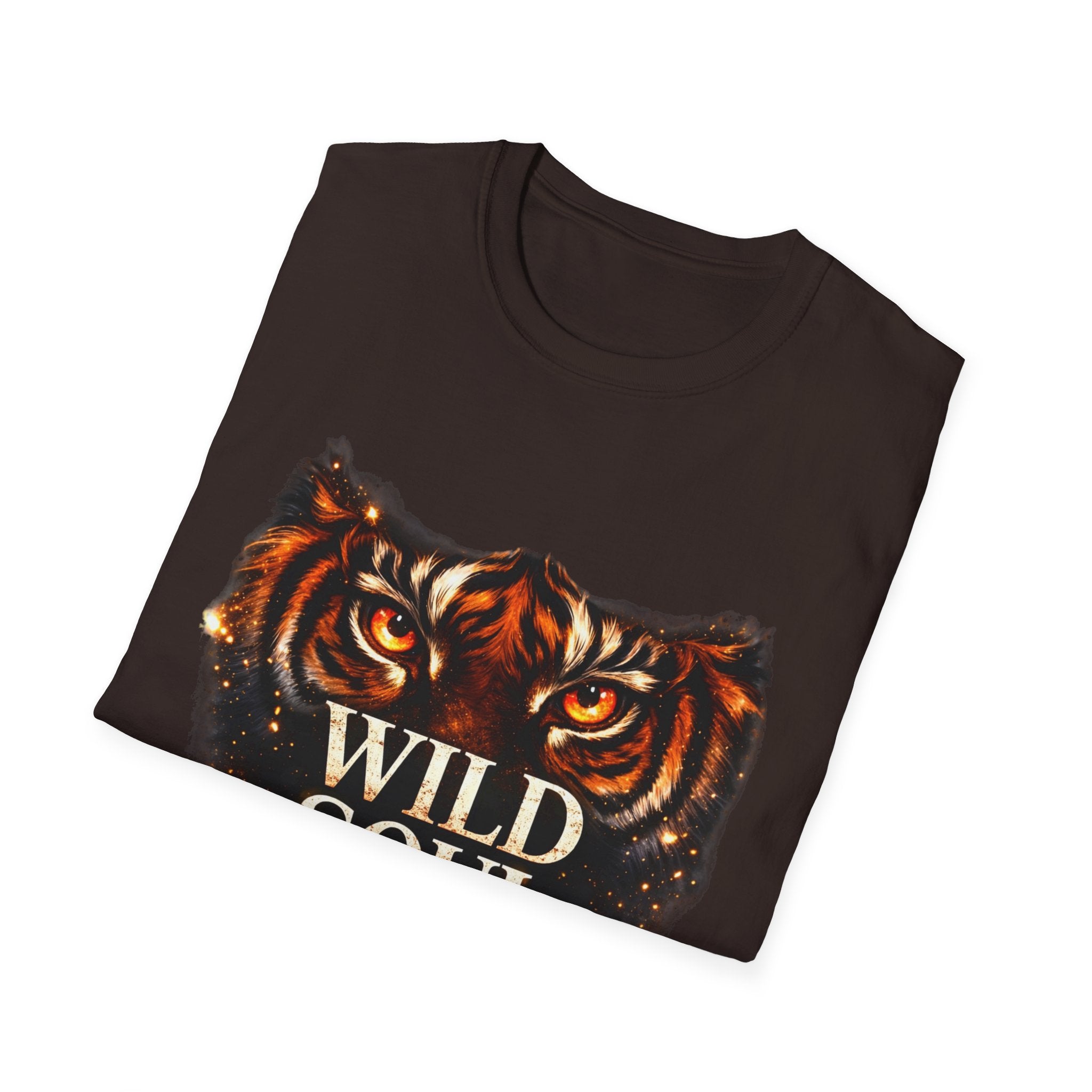 Wild Soul Tiger Eyes T-Shirt – Fierce Spirit Graphic Tee, Motivational Streetwear Shirt, Bold Animal Print Unisex Tee, Gift for Him & Her