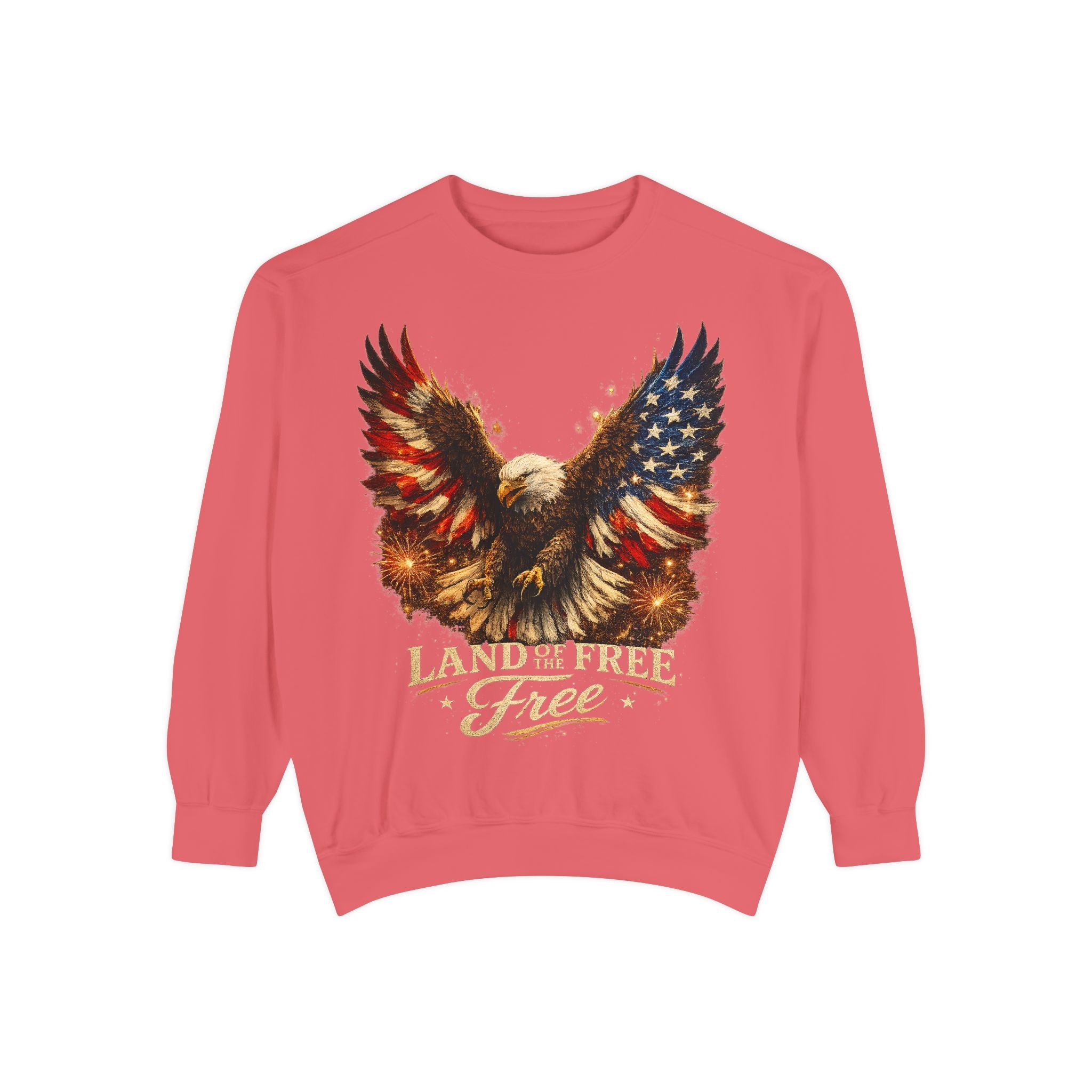 Patriotic Eagle Sweatshirt — Land of the Free Graphic Crewneck