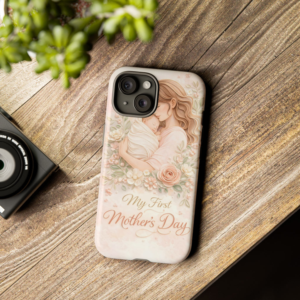 My First Mother's Day Floral Phone Case — Mom & Baby Protective Case