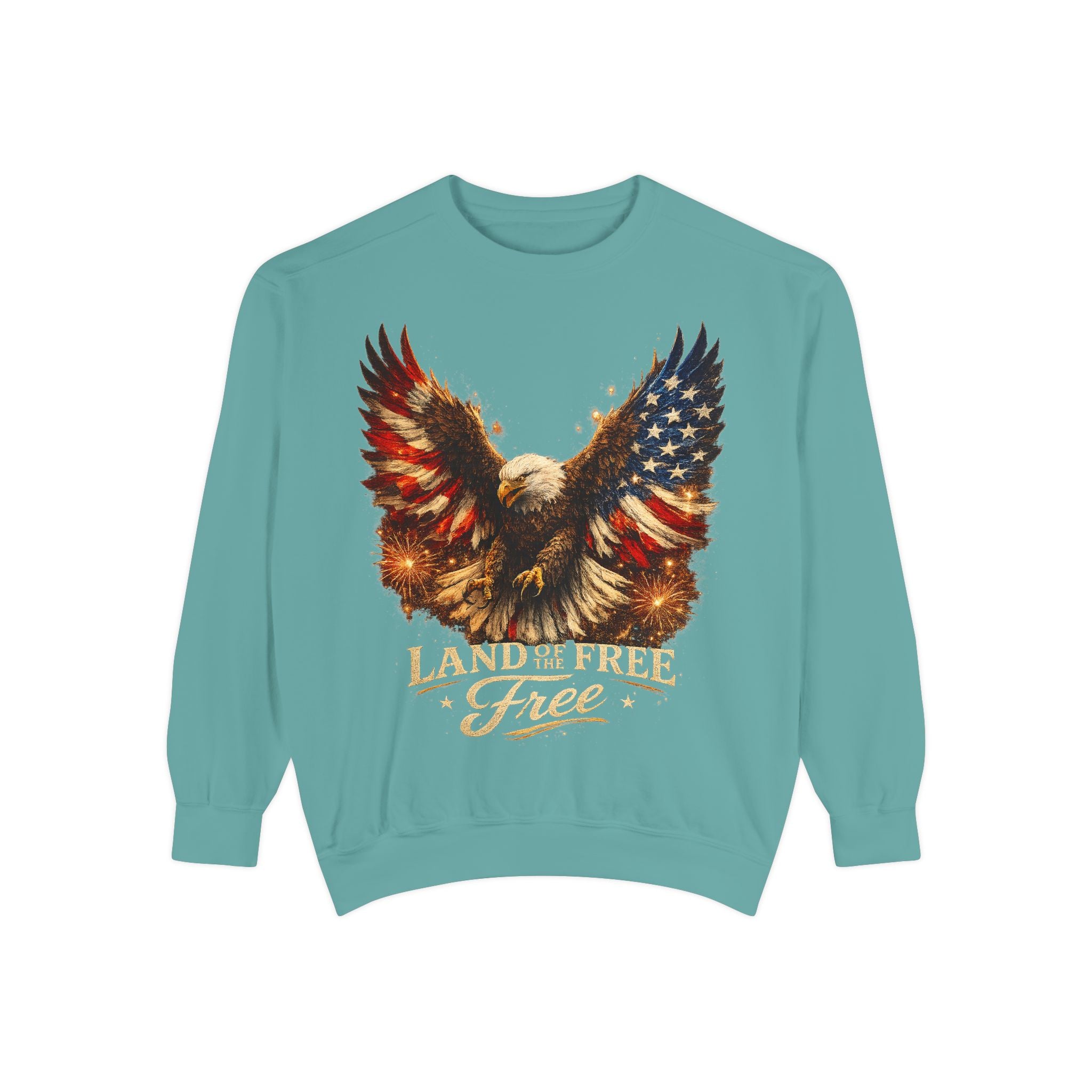 Patriotic Eagle Sweatshirt — Land of the Free Graphic Crewneck