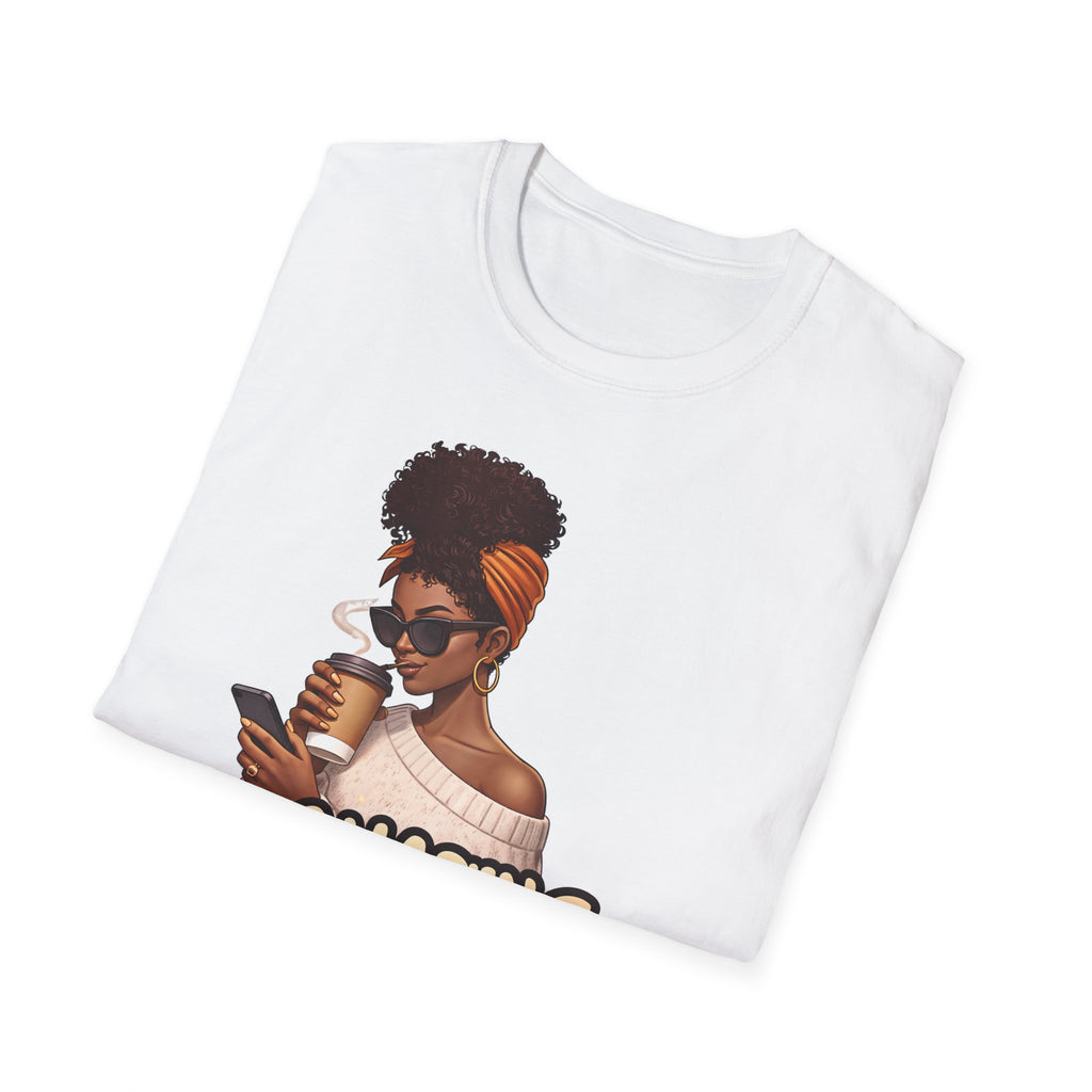 Chasing Goals Not People T-Shirt — Motivational Afro Woman Graphic Tee