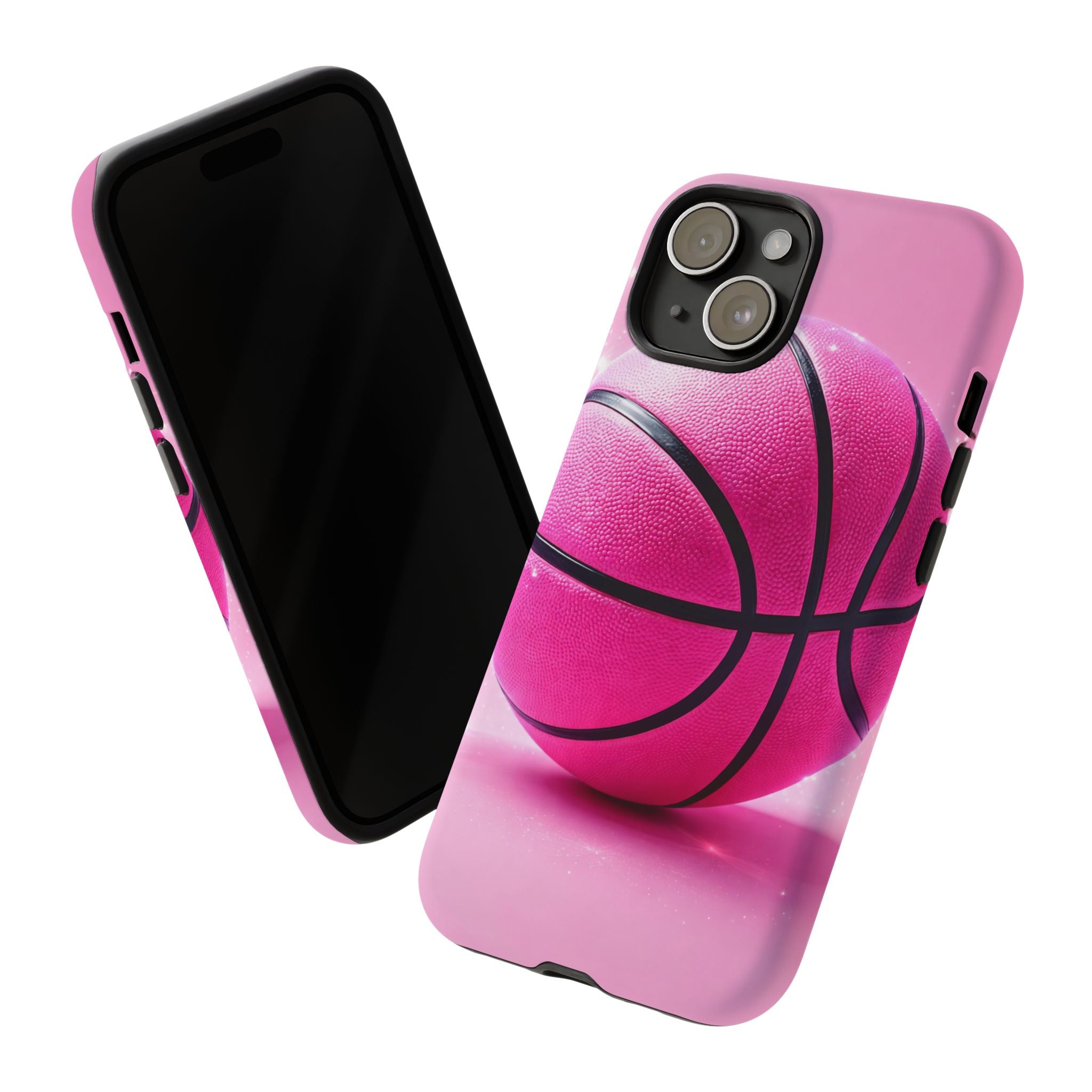 Pink Basketball Phone Case, Aesthetic Sports iPhone & Samsung Case, Cute Girly Athlete Case, Coquette Sport Phone Cover