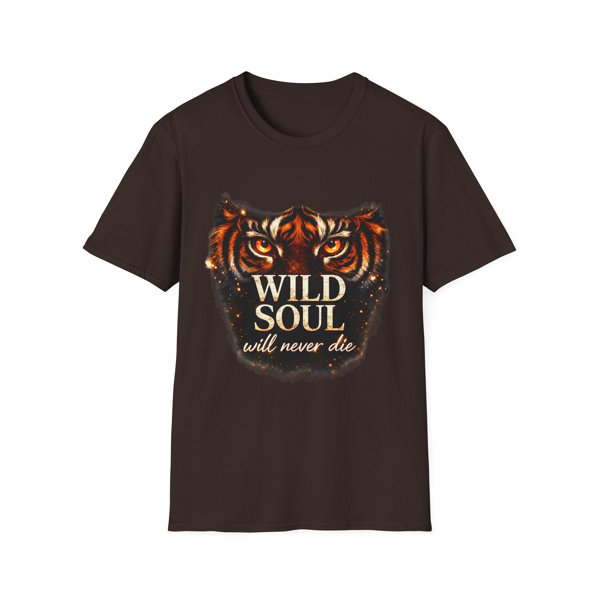 Wild Soul Tiger Eyes T-Shirt – Fierce Spirit Graphic Tee, Motivational Streetwear Shirt, Bold Animal Print Unisex Tee, Gift for Him & Her