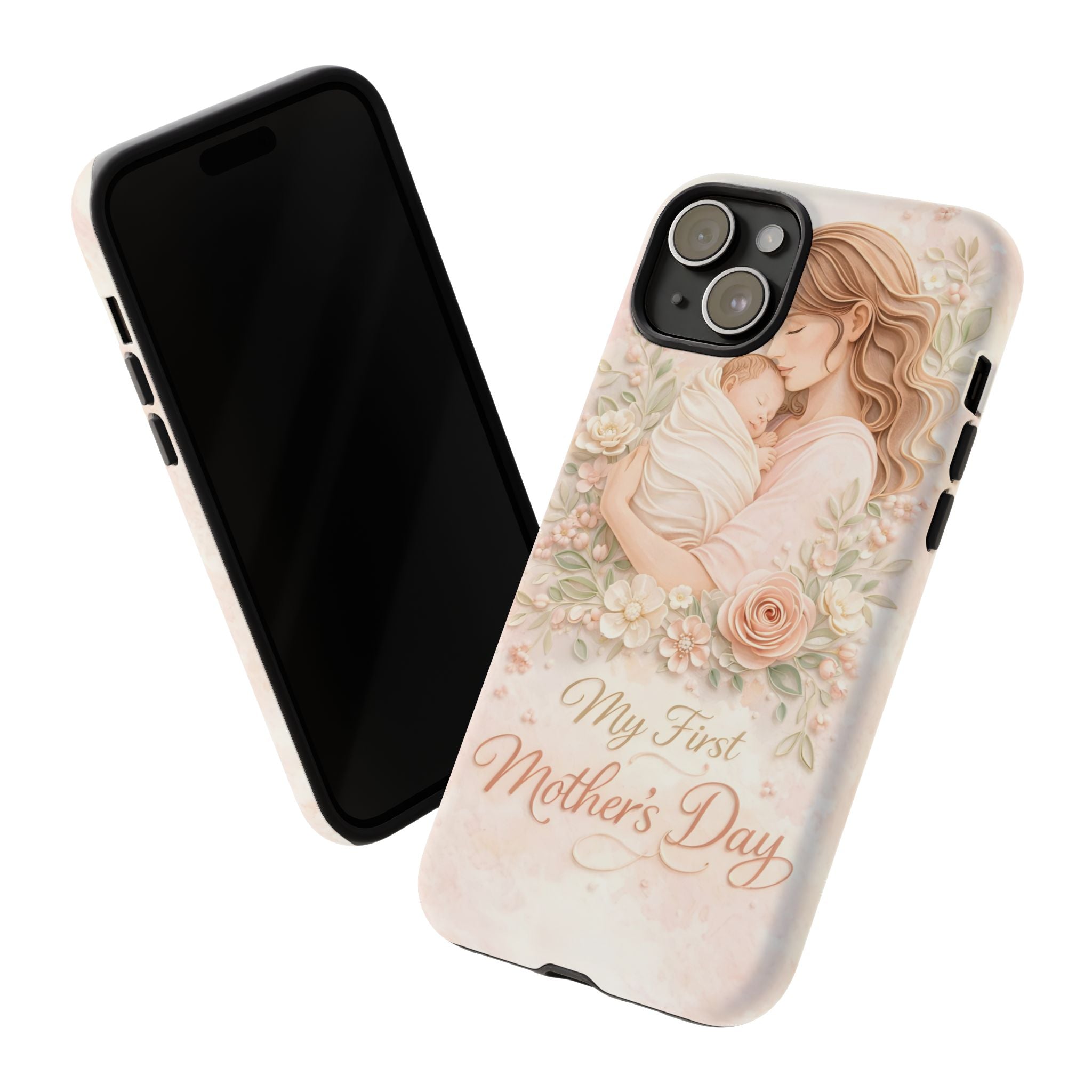 My First Mother's Day Floral Phone Case — Mom & Baby Protective Case